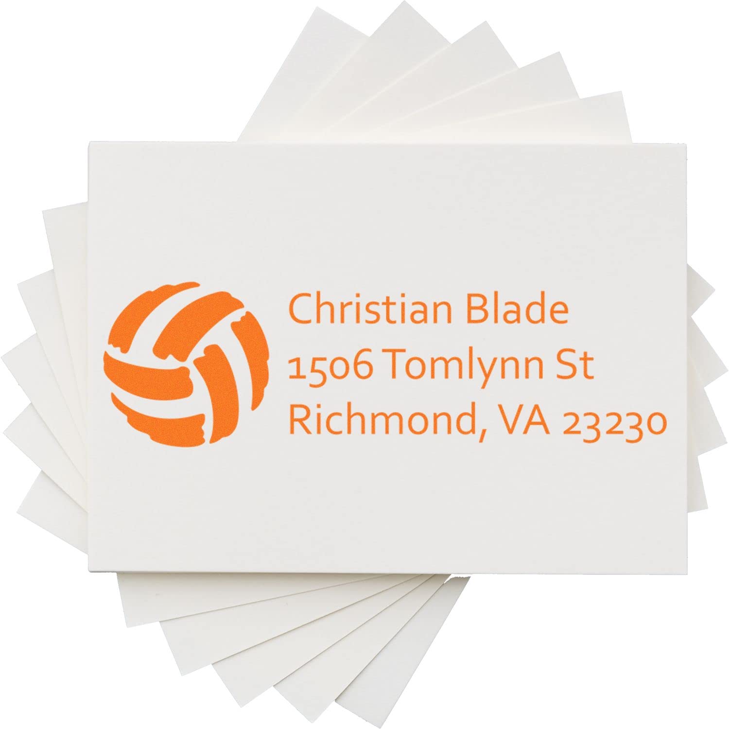 Slim Volley Ball Address Stamp, Custom Made Personal Return Address Stamp, Wedding Gift, Portable, Slim Design, 5 Exciting Ink Colors, Impression 7/8" x 2-1/4", Up to 25K Impressions - Image 5