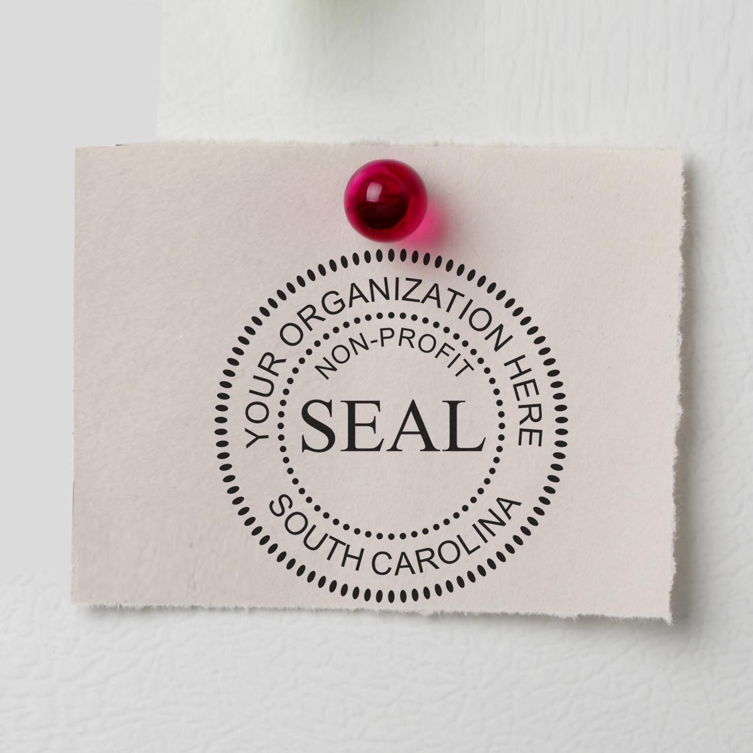 South Carolina Not for Profit Corporate Seal Rubber Stamp, SC Non-Profit Stamp, Uses Stamp Pad, Wood Handle, 1-5/8 Size, Personalized, Customized Non-Profit Company Stamp, SC Stamp - Image 4