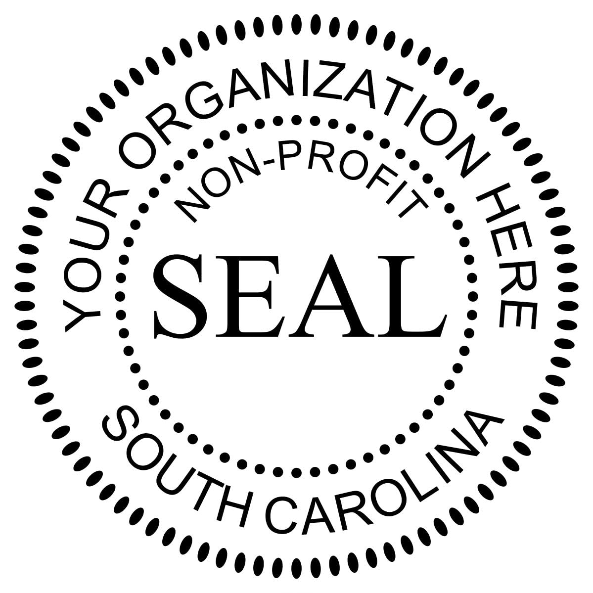 South Carolina Not for Profit Corporate Seal Rubber Stamp, SC Non-Profit Stamp, Uses Stamp Pad, Wood Handle, 1-5/8 Size, Personalized, Customized Non-Profit Company Stamp, SC Stamp - Image 8