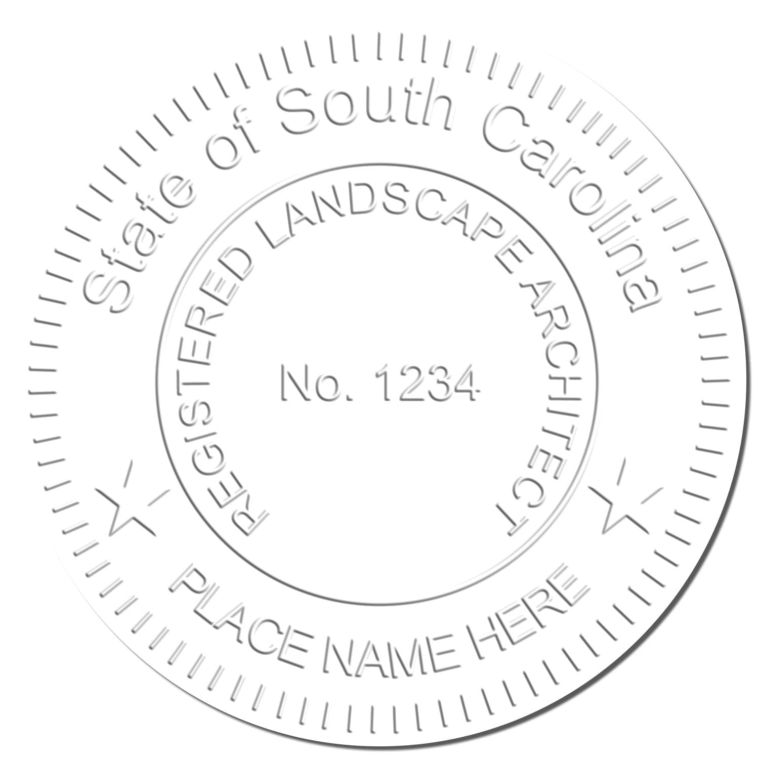 South Carolina Professional Landscape Architect Seal - Handheld, 1-3/4 Size, SC Landscape Architects - SC Landscape Architect Seal - Tool for South Carolina Landscape Architecture Professionals - Image 4