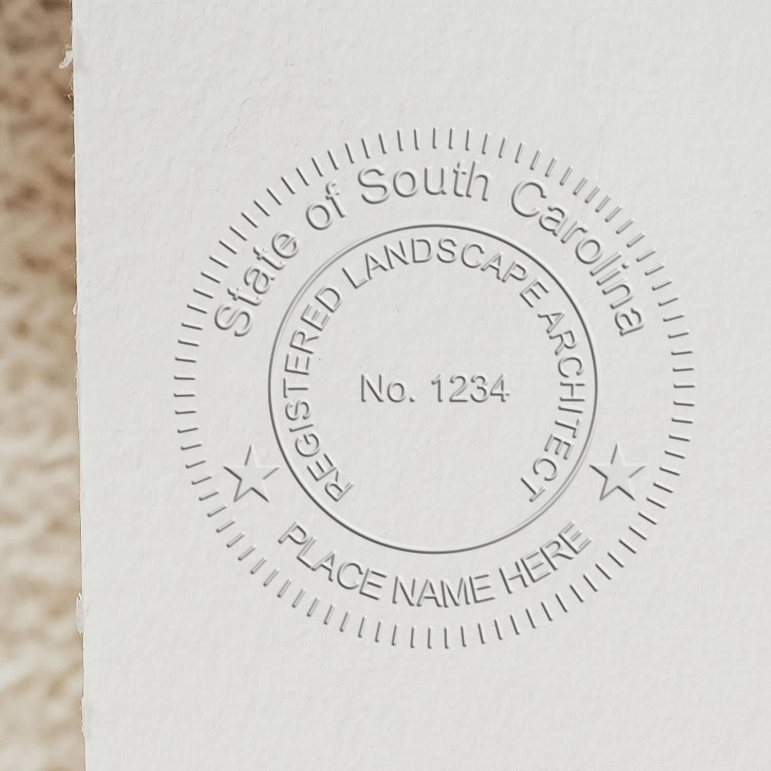 South Carolina Professional Landscape Architect Seal - Handheld, 1-3/4 Size, SC Landscape Architects - SC Landscape Architect Seal - Tool for South Carolina Landscape Architecture Professionals - Image 6