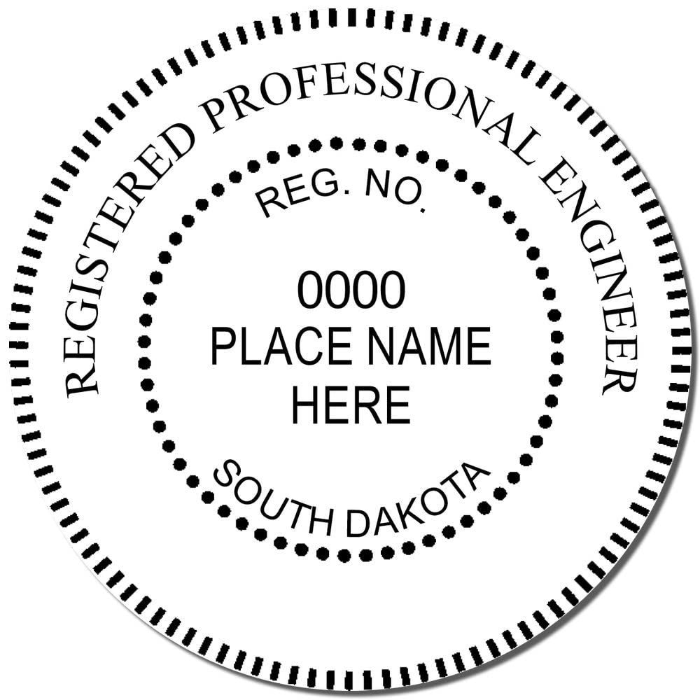 South Dakota Engineer Stamp Self-Inking, Professional Engineer Wet Seal, Size 2", Ideal for South Dakota Professional Engineer, PE Stamp South Dakota, Quick-Stamping for Efficient Use - Image 4