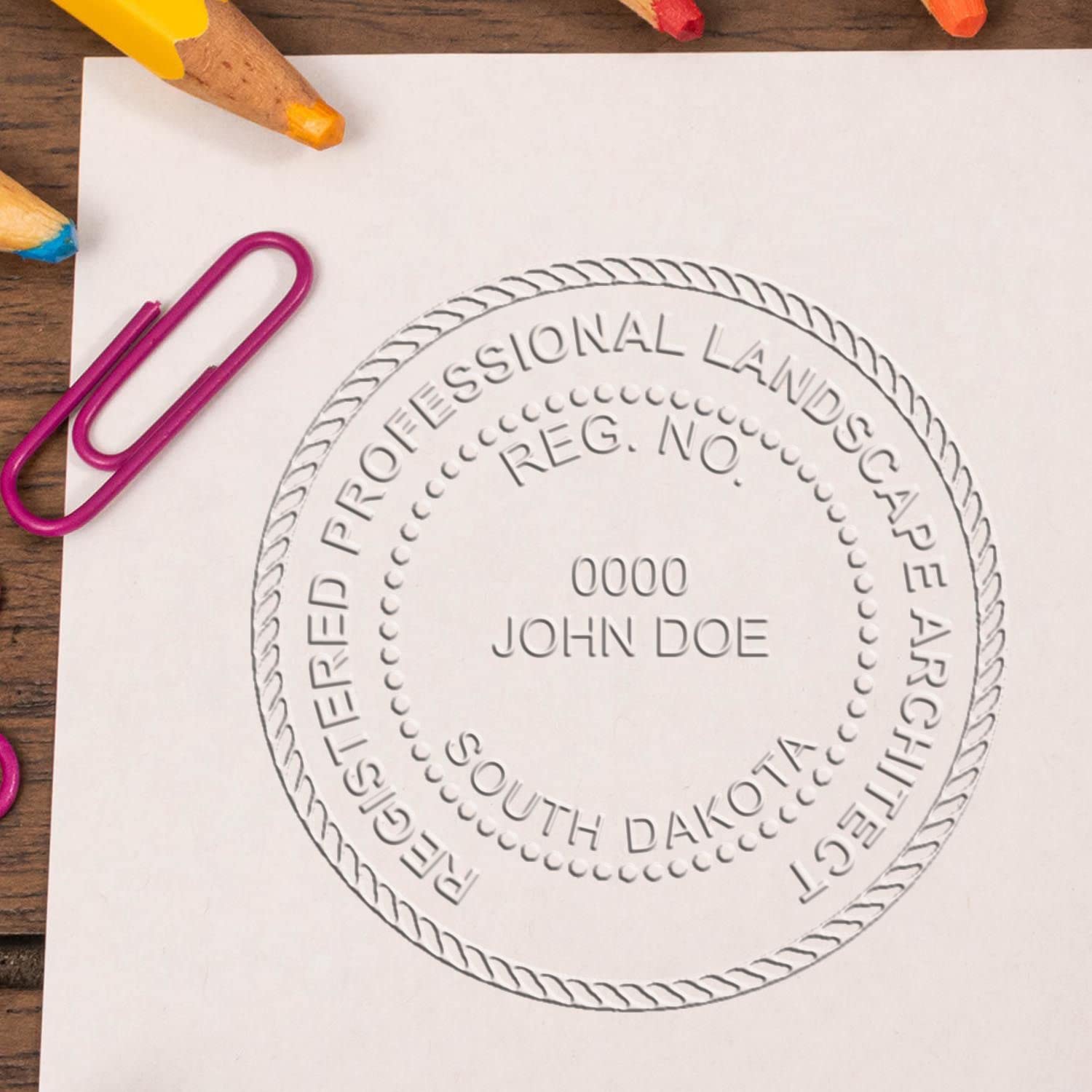 South Dakota Professional Landscape Architect Seal, Handheld Size 2", Ideal for SD Landscape Architects - Easy-to-Use Seal for South Dakota Landscape Architecture Projects, Professional Seals - Image 6