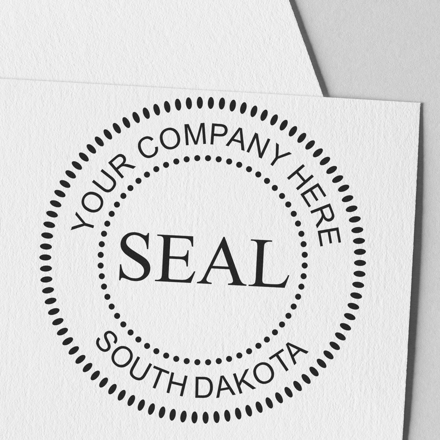 South Dakota Self-Inking Corporate Seal Stamp, 1-5/8 Size, South Dakota Company Stamp, Personalized, Personalized Corporation Seal, Personalized Company Stamp Seal, Self-Ink Stamp, SD Stamp