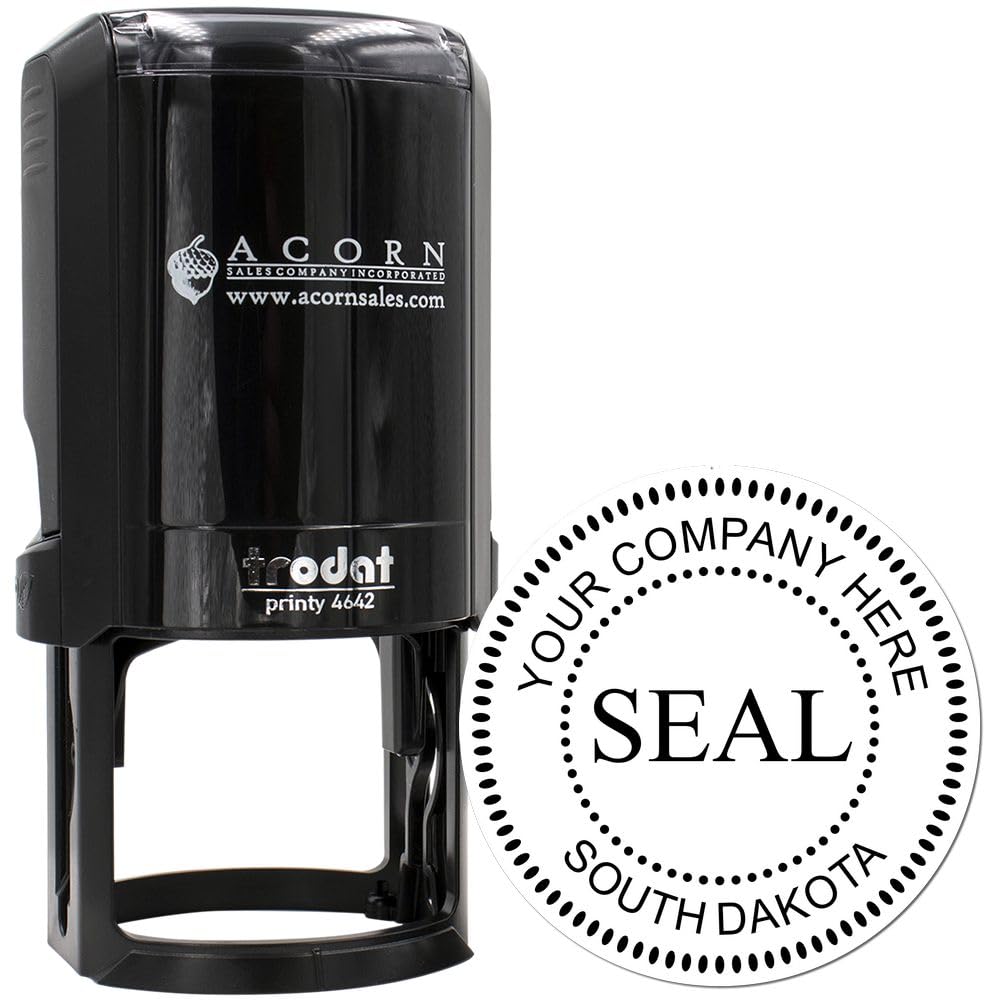 South Dakota Self-Inking Corporate Seal Stamp, 1-5/8 Size, South Dakota Company Stamp, Personalized, Personalized Corporation Seal, Personalized Company Stamp Seal, Self-Ink Stamp, SD Stamp - Image 2