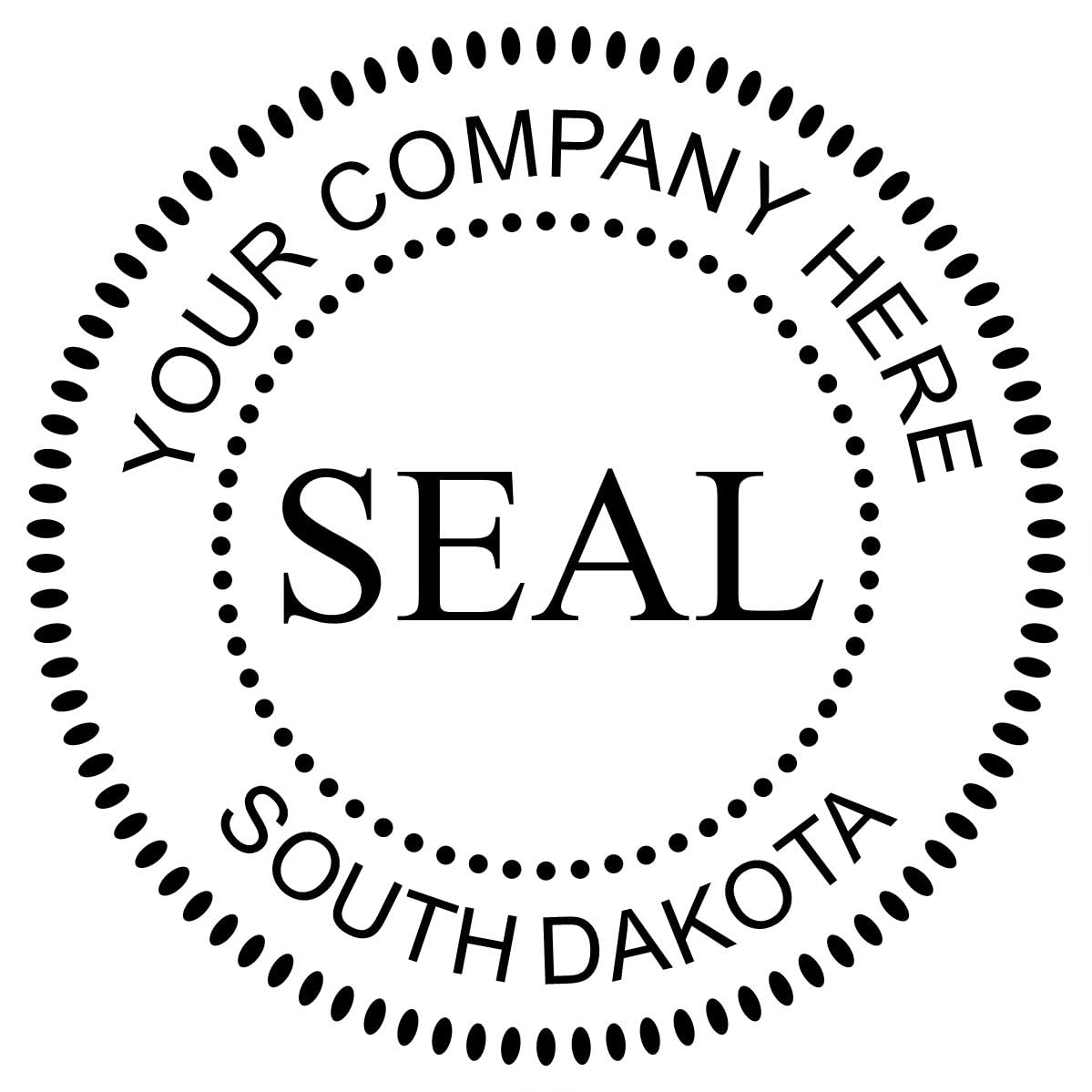 South Dakota Self-Inking Corporate Seal Stamp, 1-5/8 Size, South Dakota Company Stamp, Personalized, Personalized Corporation Seal, Personalized Company Stamp Seal, Self-Ink Stamp, SD Stamp - Image 8