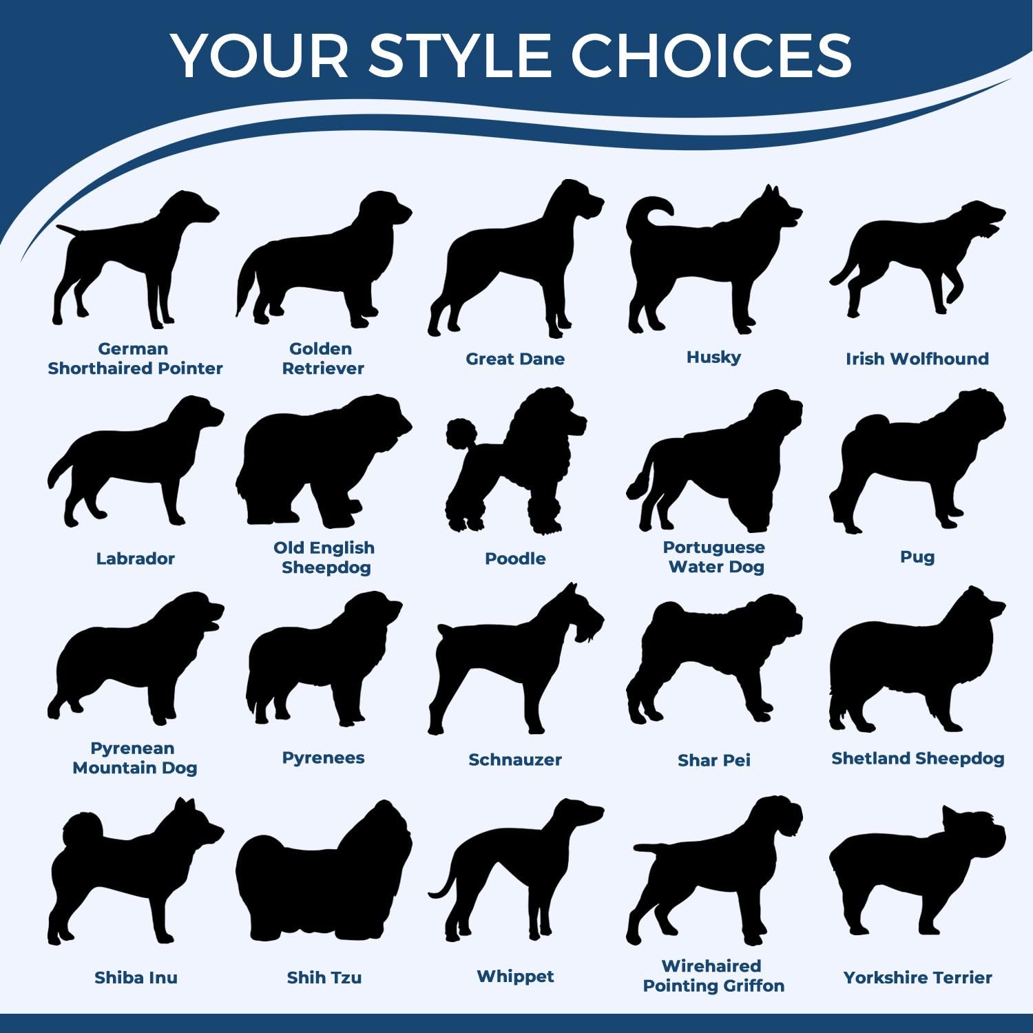 German Shorthaired Pointer Dog Silhouette Custom Address Stamp with Wood Handle, Uses Stamp Pad, Pet Lover Mailing Address Stamper, Rectangular Design, Size 7/8" x 2-1/4" - Image 7