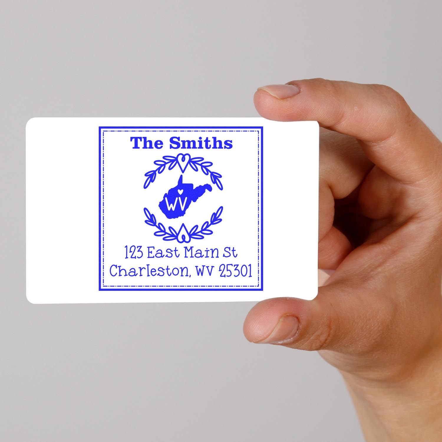 Square State Love Self-Inking Return Address Stamp for Wisconsin, Wisconsin Custom Stamp Return Address, Use for Envelopes, Size 1-5/8" - Image 3