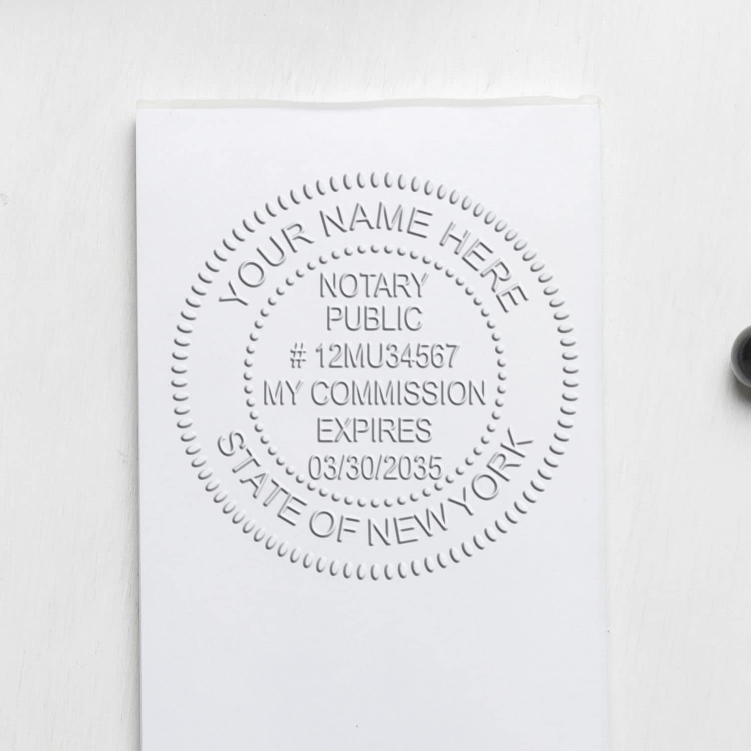 State of New York Notary Seal - Black Hybrid New York Notarial Seal, Compliant with NYS Notary Board, Ideal for New York Notaries, 1-5/8 Dia Size - Essential Tool for Official Notary Duties - Image 4