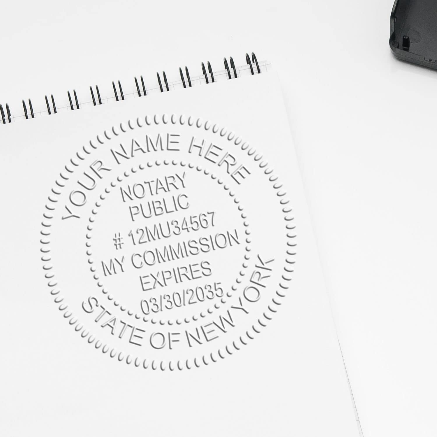 State of New York Notary Seal - Black Hybrid New York Notarial Seal, Compliant with NYS Notary Board, Ideal for New York Notaries, 1-5/8 Dia Size - Essential Tool for Official Notary Duties - Image 8