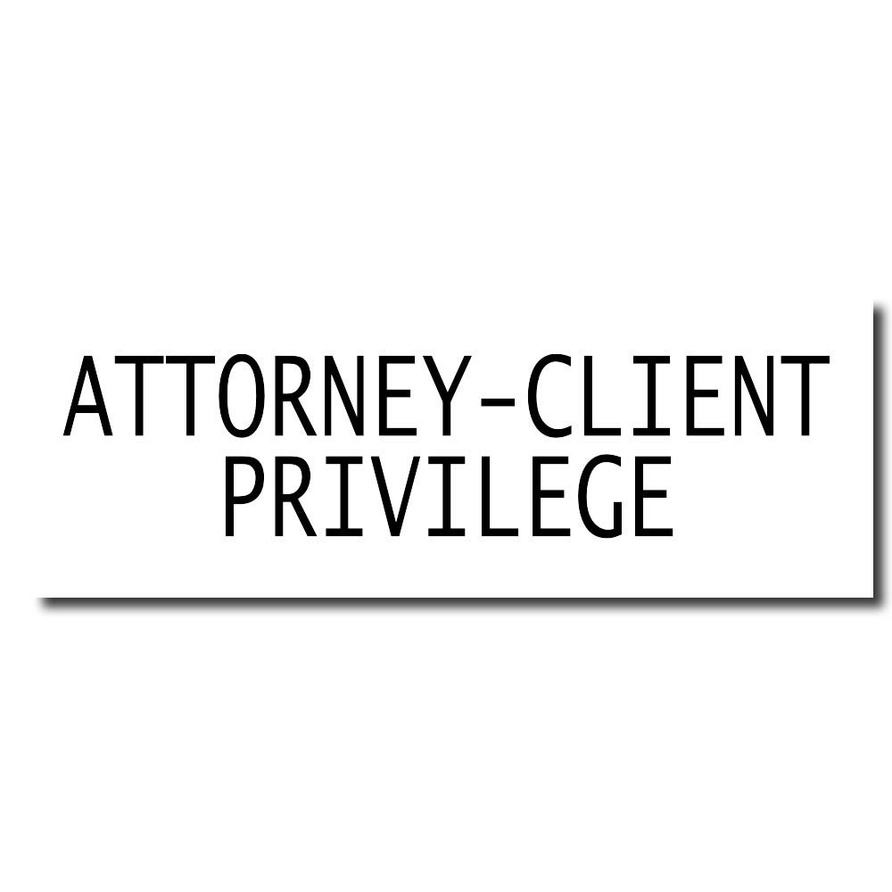 Lawyer Stamp - Large Pre-Inked Attorney-Client Privilege Stamp with Black Ink, Ideal for Legal Assistants - 7/8 x 2-1/4 Size - Durable and Long-Lasting Black Ink Large Pre-Inked Attorney Stamp - Image 2