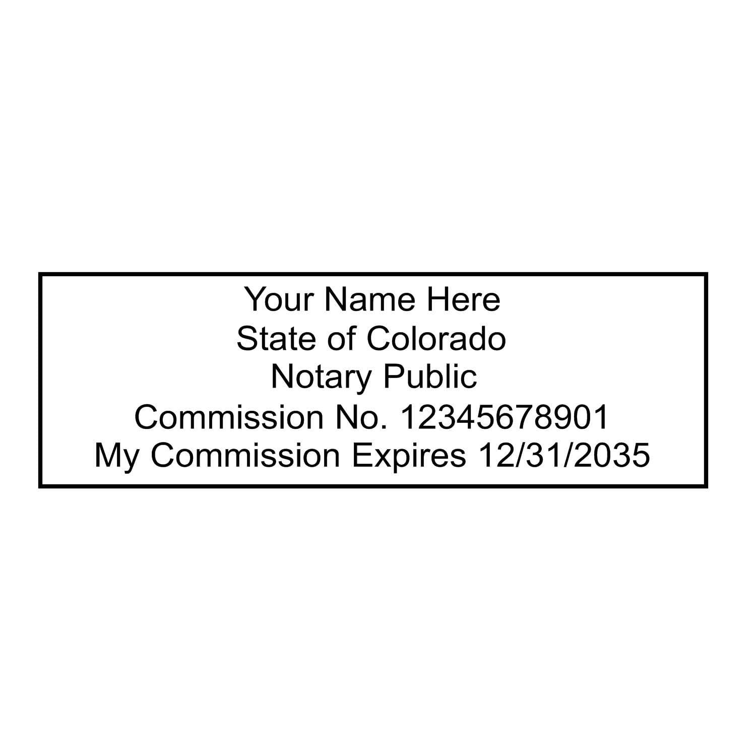 Super Slim Pre-Inked Rectangular Colorado Notary Stamp, Sleek and Compact, 7/8" x 2-1/4" Imprint Size, Available in 5 Ink Colors - Image 8