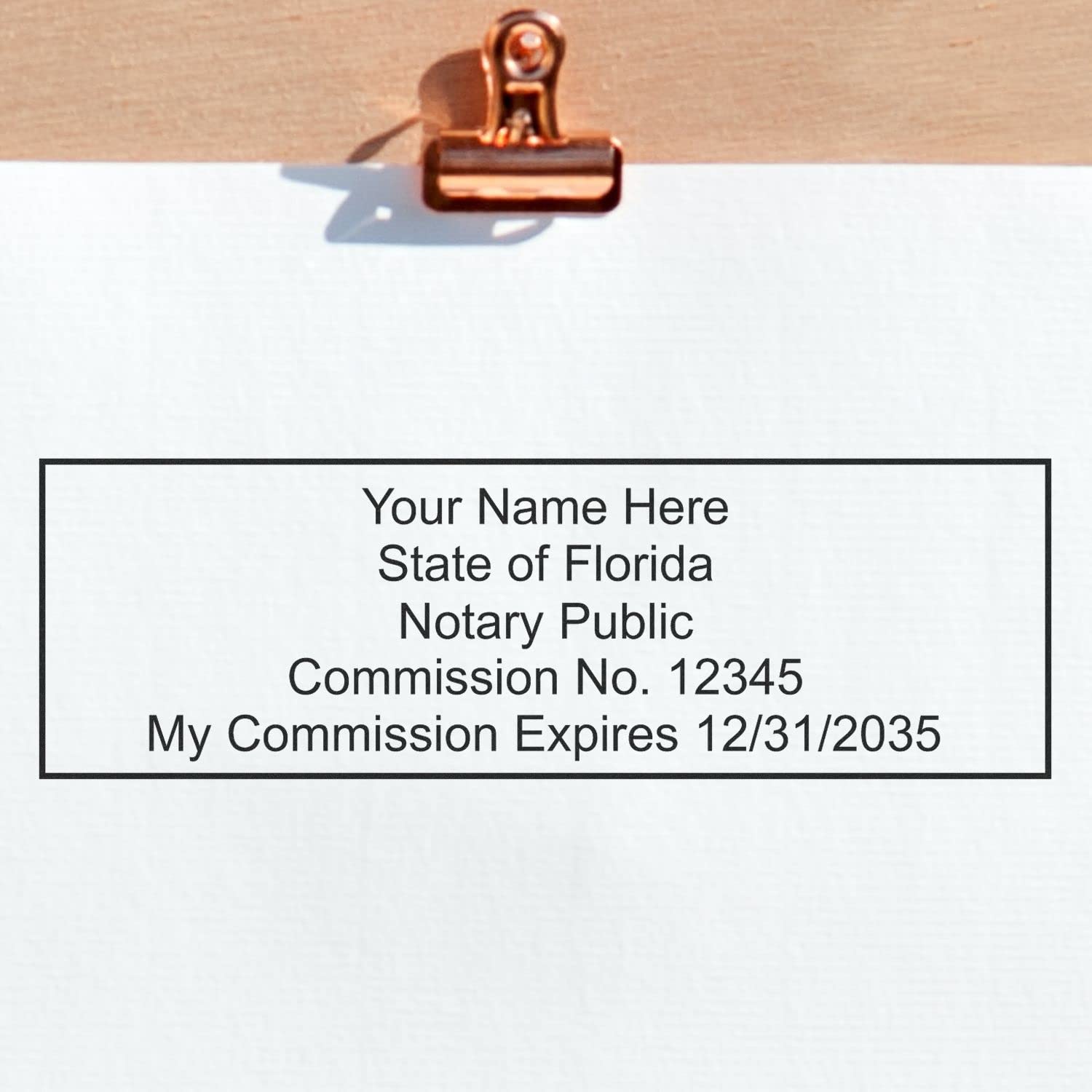 Super Slim Pre-Inked Rectangular Florida Notary Stamp, Sleek and Compact, 7/8" x 2-1/4" Imprint Size - Image 4