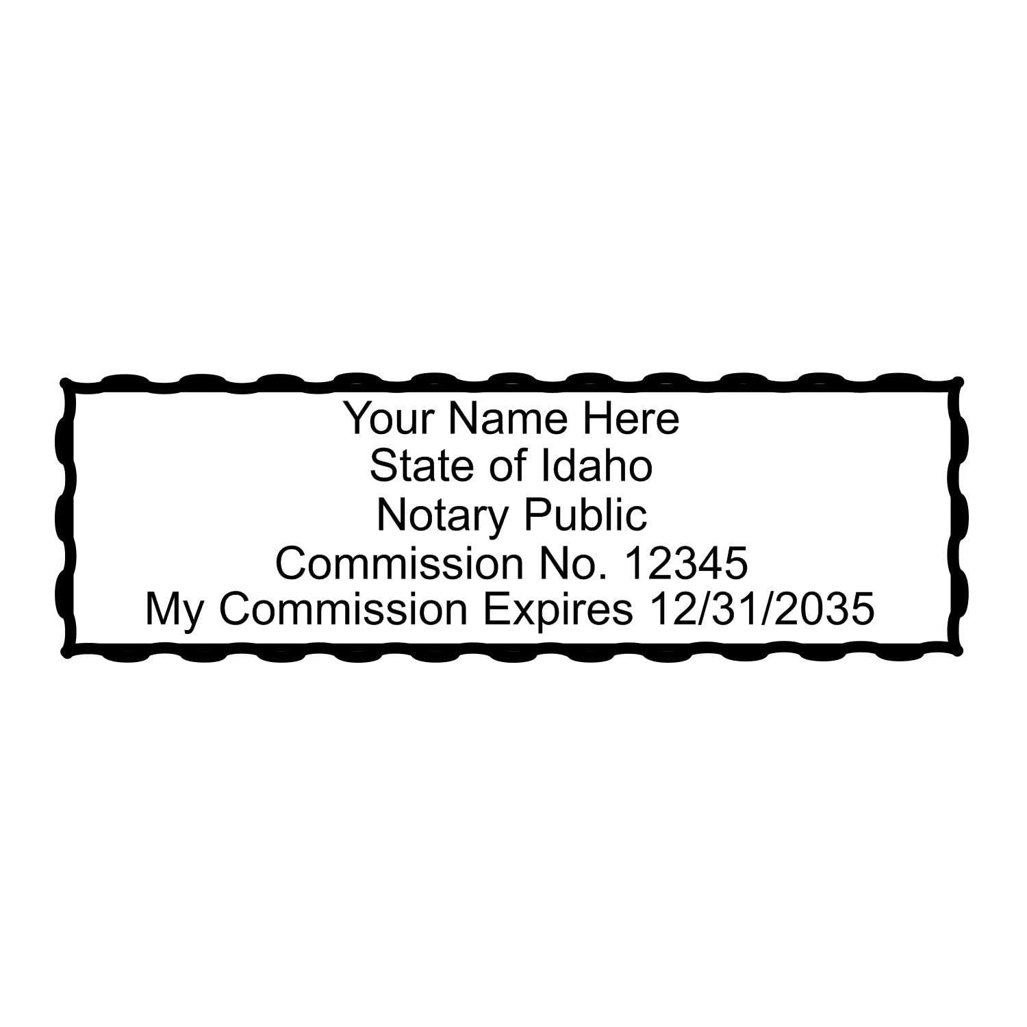 Super Slim Pre-Inked Rectangular Idaho Notary Stamp, Sleek and Compact, 7/8" x 2-1/4" Imprint Size, Available in 5 Ink Colors - Image 9