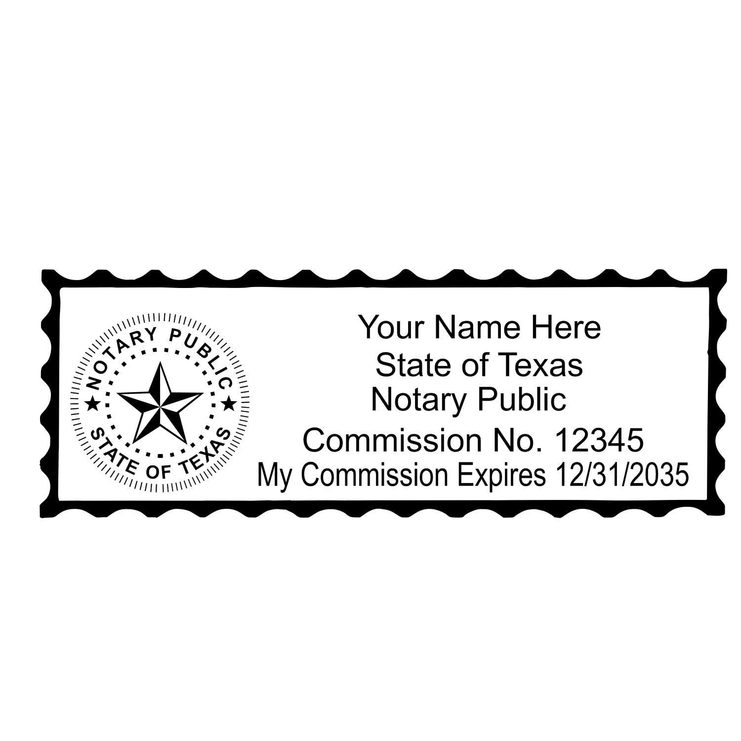 Super Slim Pre-Inked Rectangular Texas Notary Stamp, Sleek and Compact, 7/8" x 2-1/4" Imprint Size, Available in 5 Ink Colors - Image 8