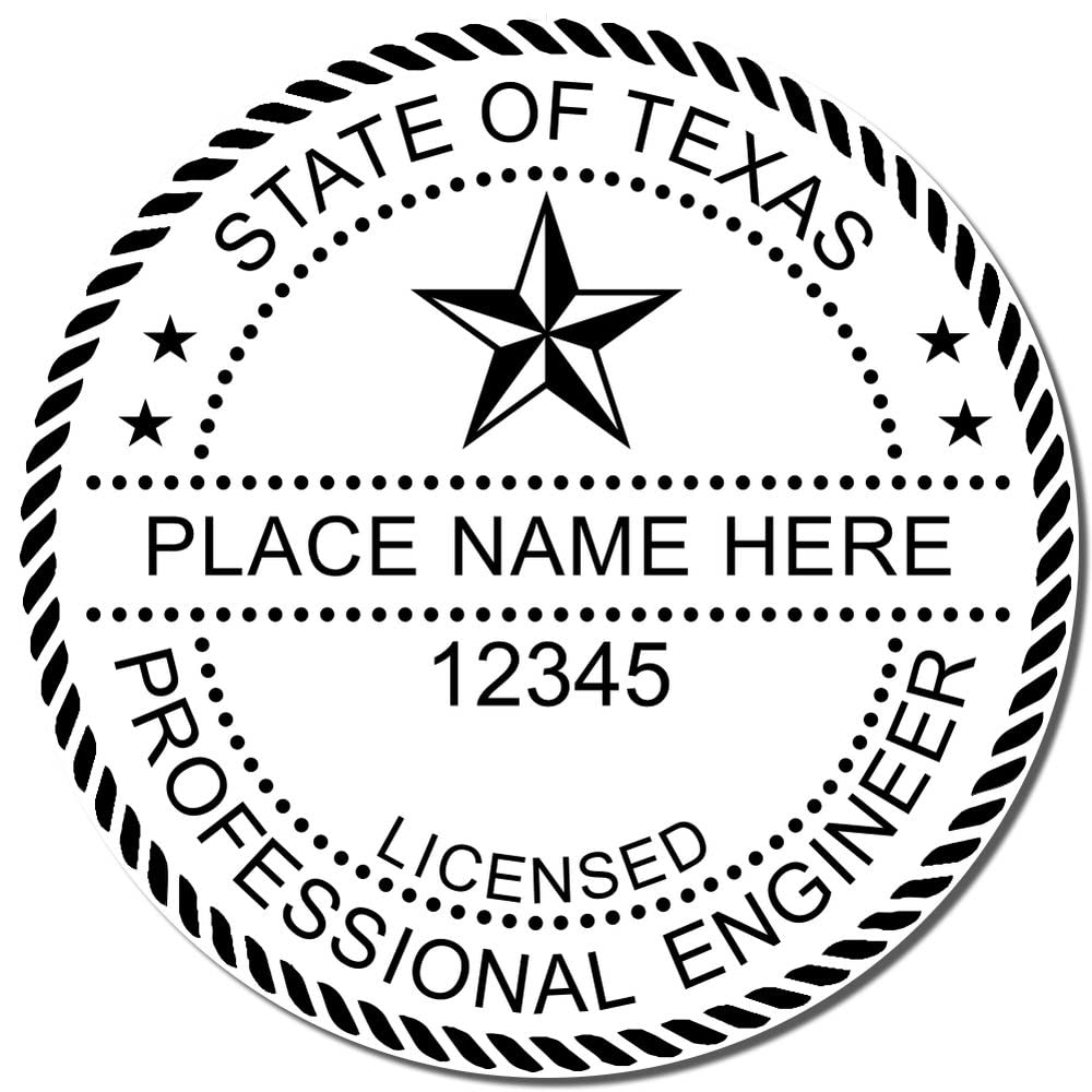 Texas Engineer Stamp Self-Inking, Professional Engineer Wet Stamp for Texas PE, Size 1-5/8, Ideal for Texas Professional Engineer, PE Stamp Texas - for Official Use and Documentation - Image 4