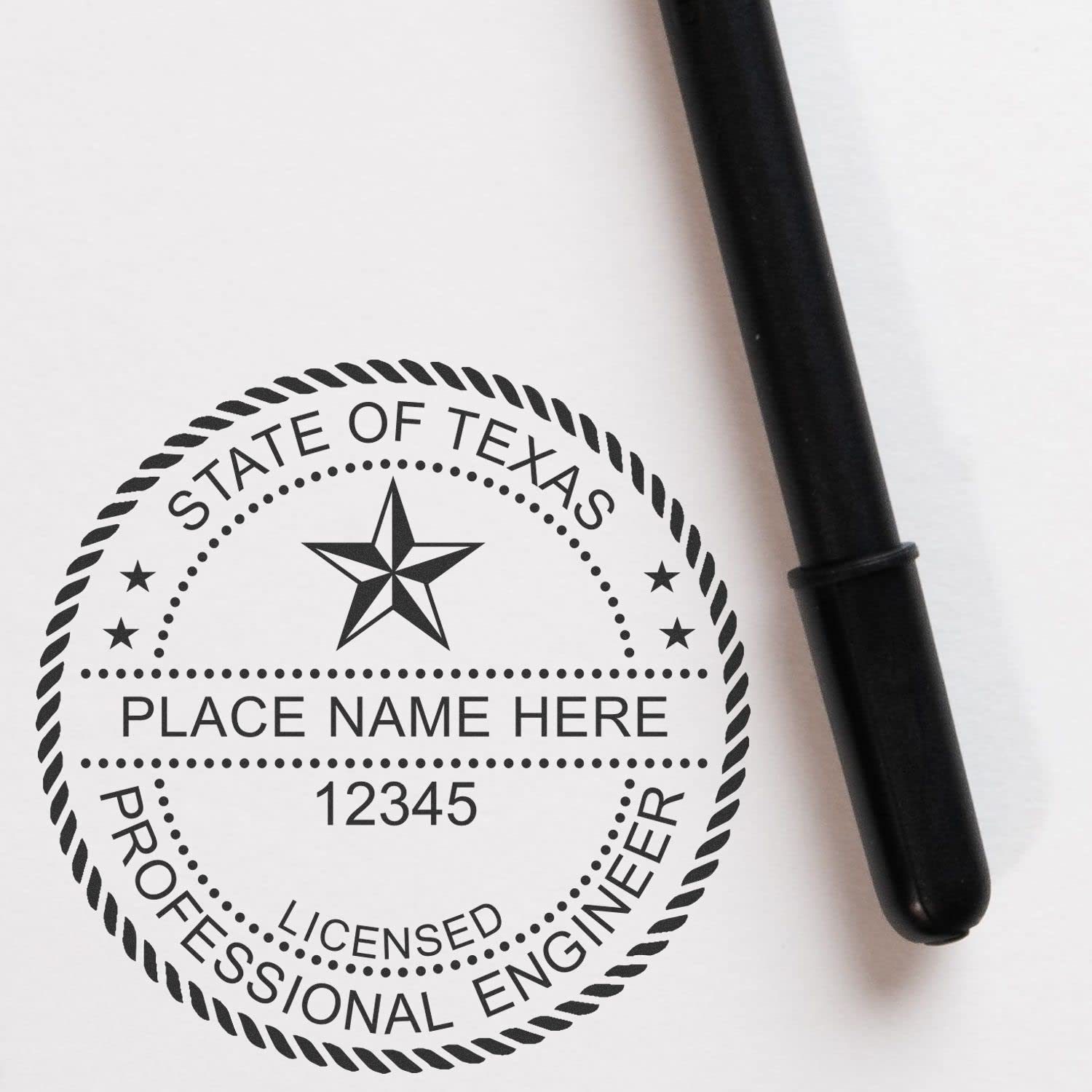 Texas Engineer Stamp Self-Inking, Professional Engineer Wet Stamp for Texas PE, Size 1-5/8, Ideal for Texas Professional Engineer, PE Stamp Texas - for Official Use and Documentation - Image 6
