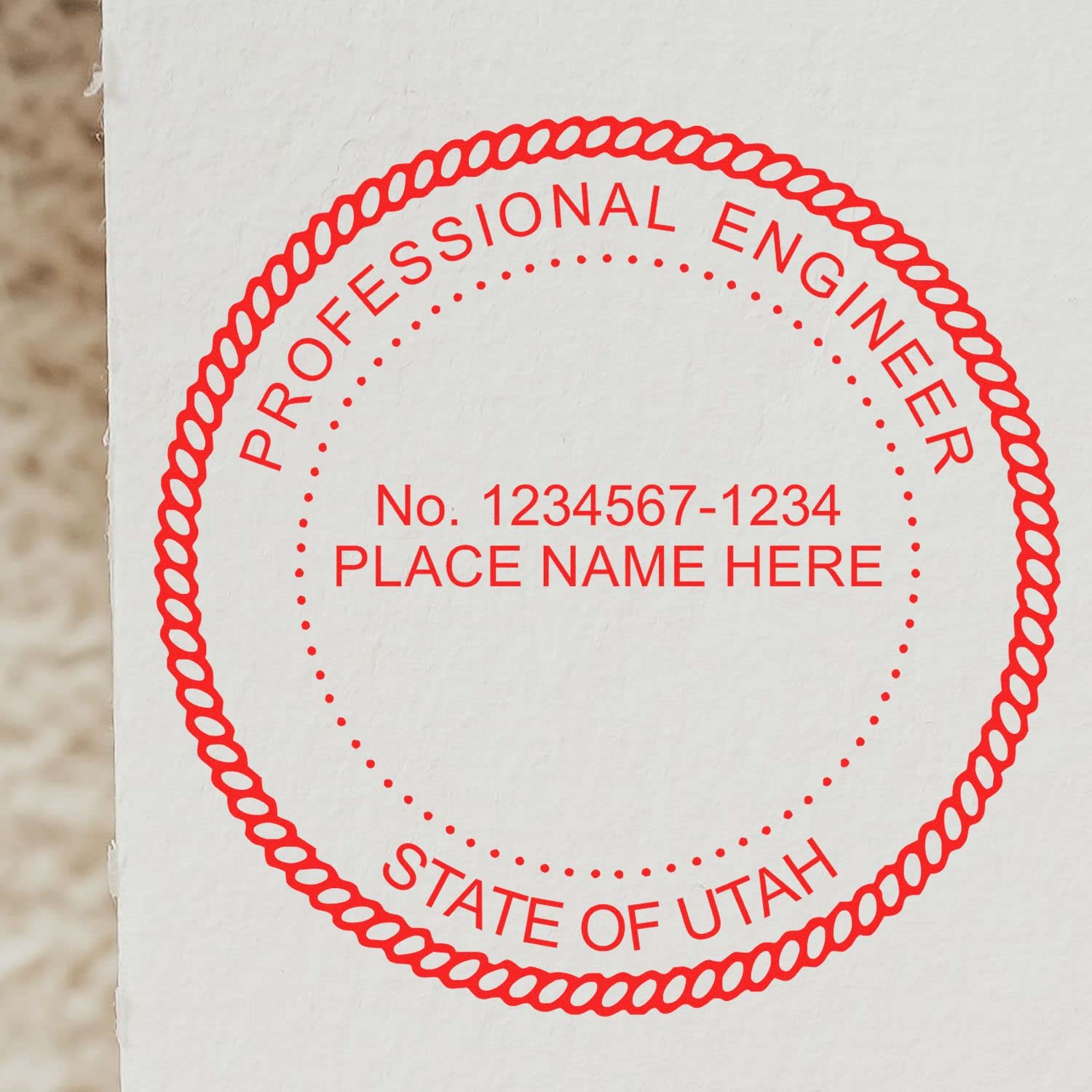 Utah Engineer Stamp Self-Inking - Professional Engineering Seal for Utah Engineers, PE Stamp Utah, Size 1-3/4 - Ideal for Utah Professional Engineers, UT Engineer Stamp, PE Stamps