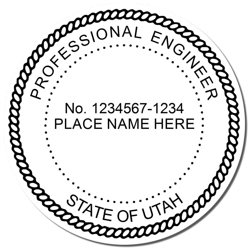 Utah Engineer Stamp Self-Inking - Professional Engineering Seal for Utah Engineers, PE Stamp Utah, Size 1-3/4 - Ideal for Utah Professional Engineers, UT Engineer Stamp, PE Stamps - Image 4