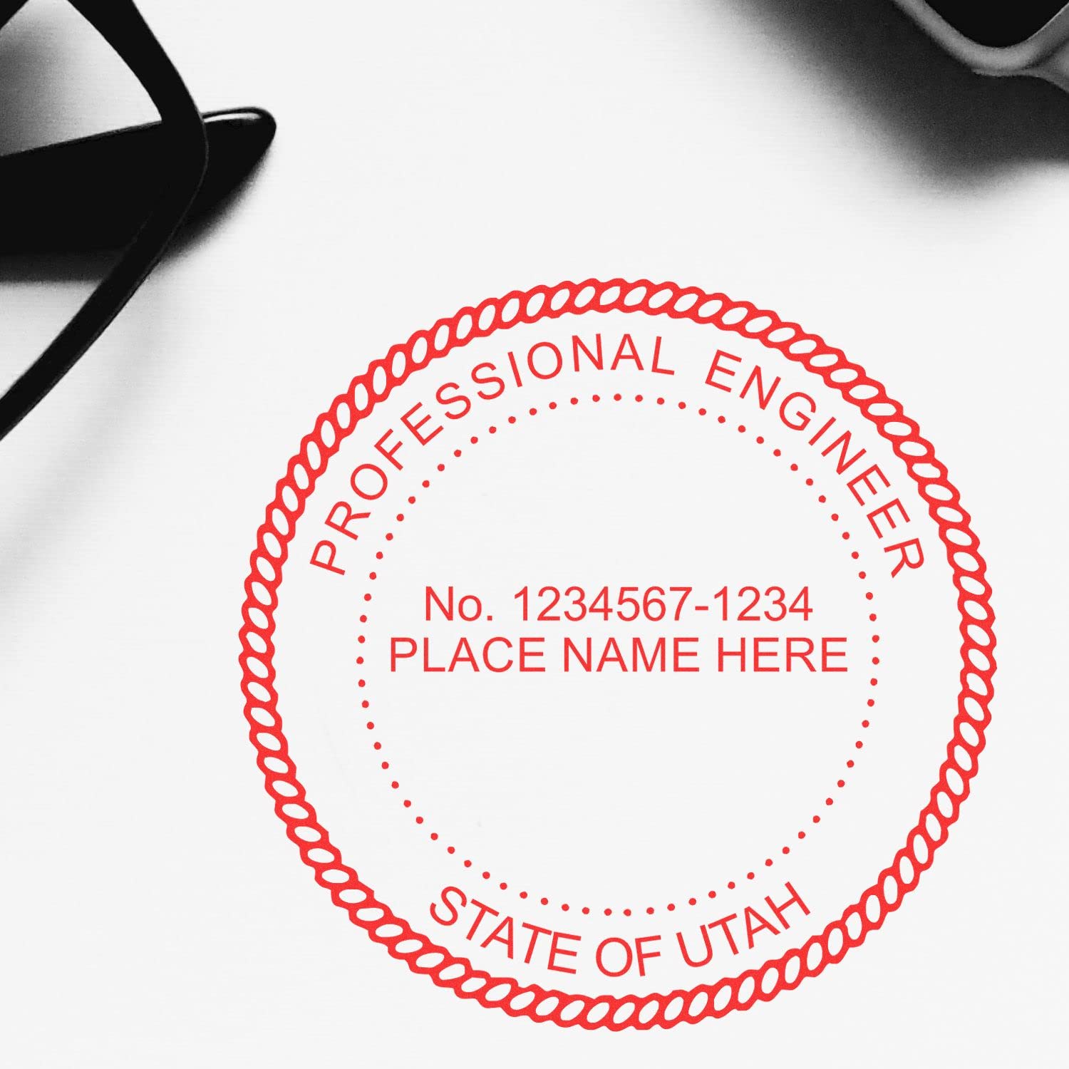 Utah Engineer Stamp Self-Inking - Professional Engineering Seal for Utah Engineers, PE Stamp Utah, Size 1-3/4 - Ideal for Utah Professional Engineers, UT Engineer Stamp, PE Stamps - Image 6