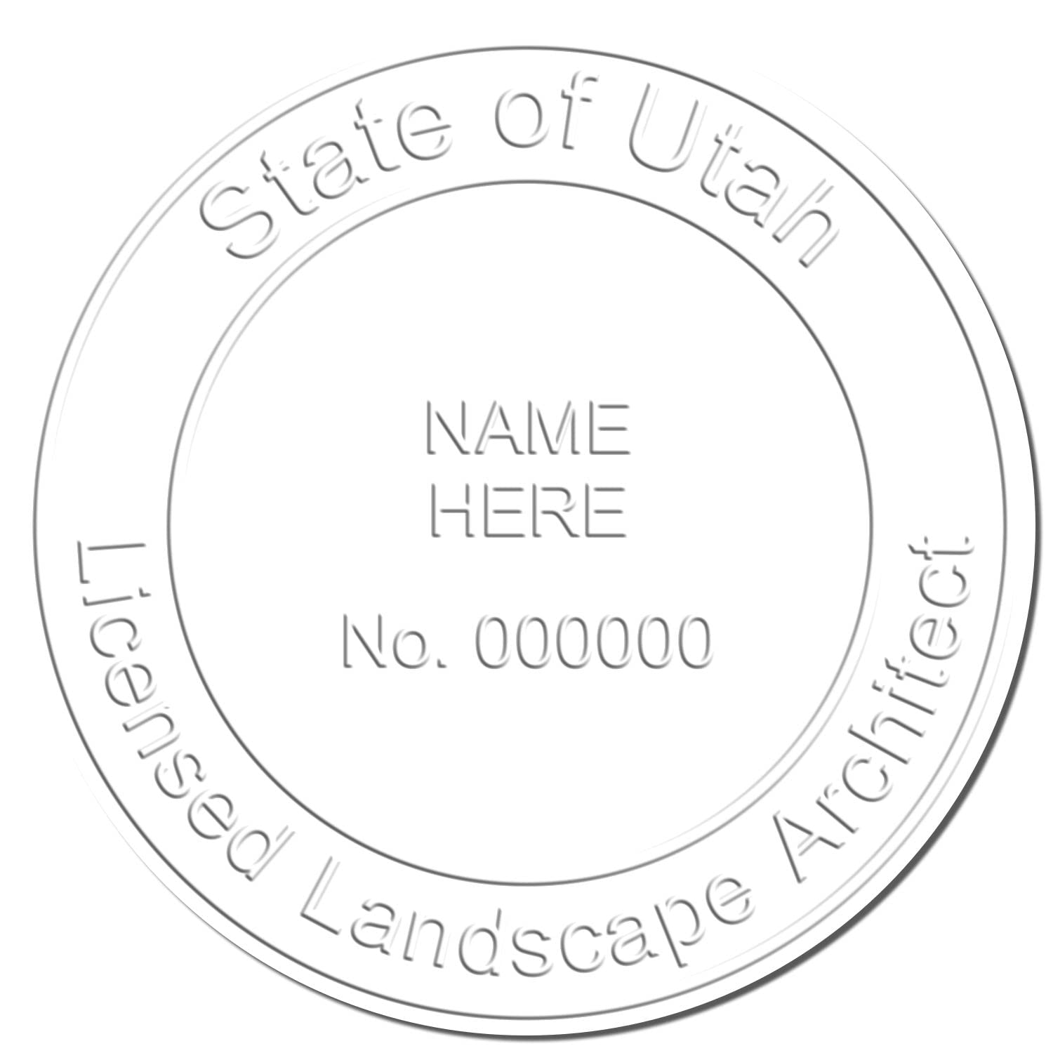 Utah Landscape Architect Seal - Pink Soft Embossed Stamp, Size 1-5/8 - Ideal for Landscape Architects in Utah - Landscape Architectural Seal Utah - Essential for Utah Landscape Design Professionals - Image 4