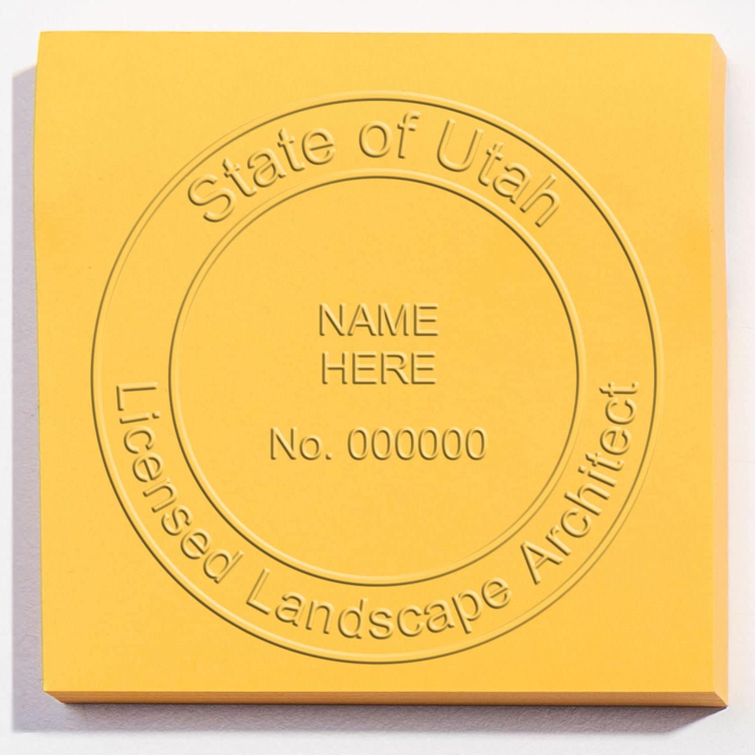 Utah Landscape Architect Seal - Pink Soft Embossed Stamp, Size 1-5/8 - Ideal for Landscape Architects in Utah - Landscape Architectural Seal Utah - Essential for Utah Landscape Design Professionals - Image 6
