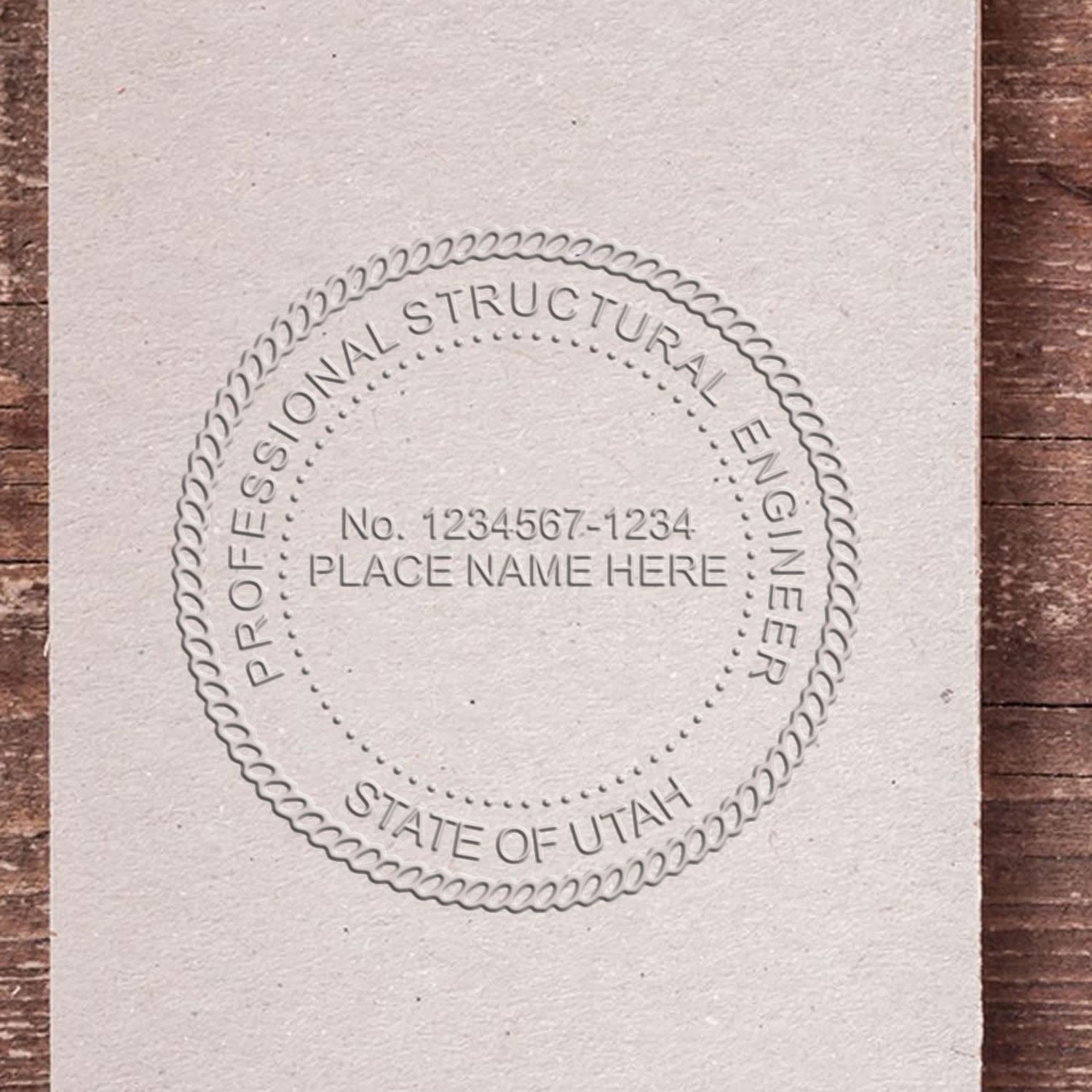 Utah PE Seal - Grey Soft Professional Engineer Stamp, 1-3/4 Size - Ideal UT Professional Engineer Seal for Licensed Utah Professional Engineers, Engineer Seal Utah, PE Seal UT Utah