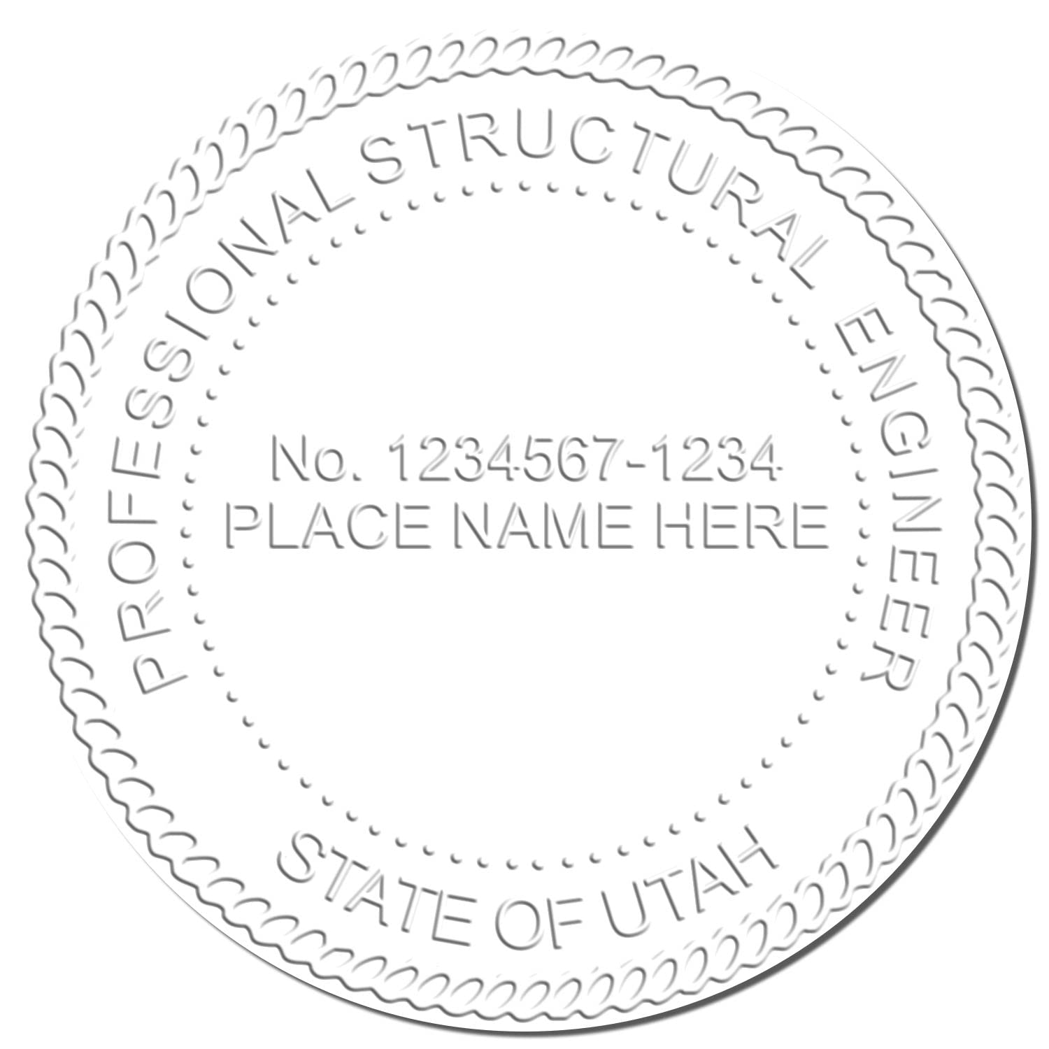 Utah PE Seal - Grey Soft Professional Engineer Stamp, 1-3/4 Size - Ideal UT Professional Engineer Seal for Licensed Utah Professional Engineers, Engineer Seal Utah, PE Seal UT Utah - Image 4