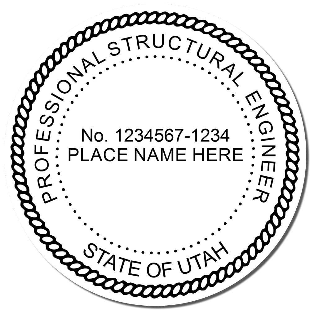 Utah Structural Engineer Stamp, Self-Inking Professional Engineering Seal, PE Stamp Utah Structural, Ideal for Utah Professional Structural Engineer, 1-3/4 Size, Easy to Use, Utah UT Engineer Seal - Image 4