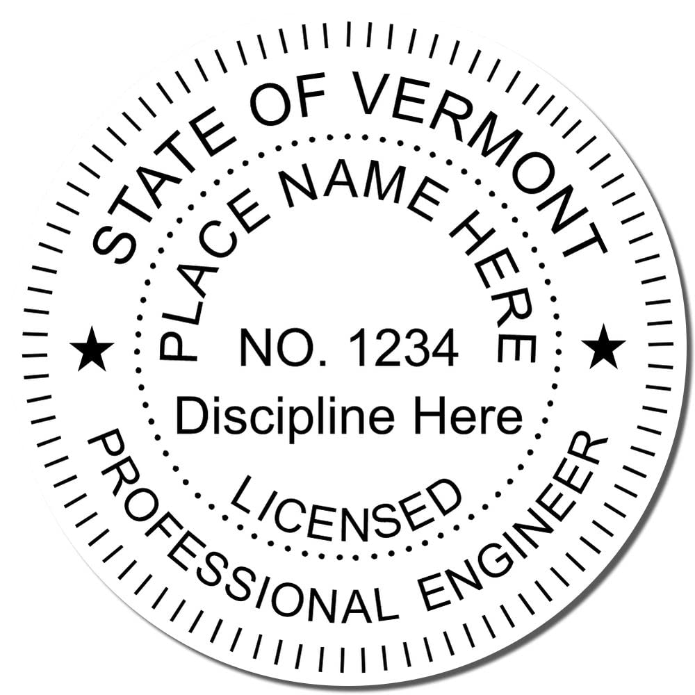 Vermont Engineer Stamp Self-Inking Professional Engineering PE Stamp for Vermont Engineers, Size 1-5/8. Ideal for Vermont Professional Engineers Seeking, and Efficient Stamping Solutions - Image 4