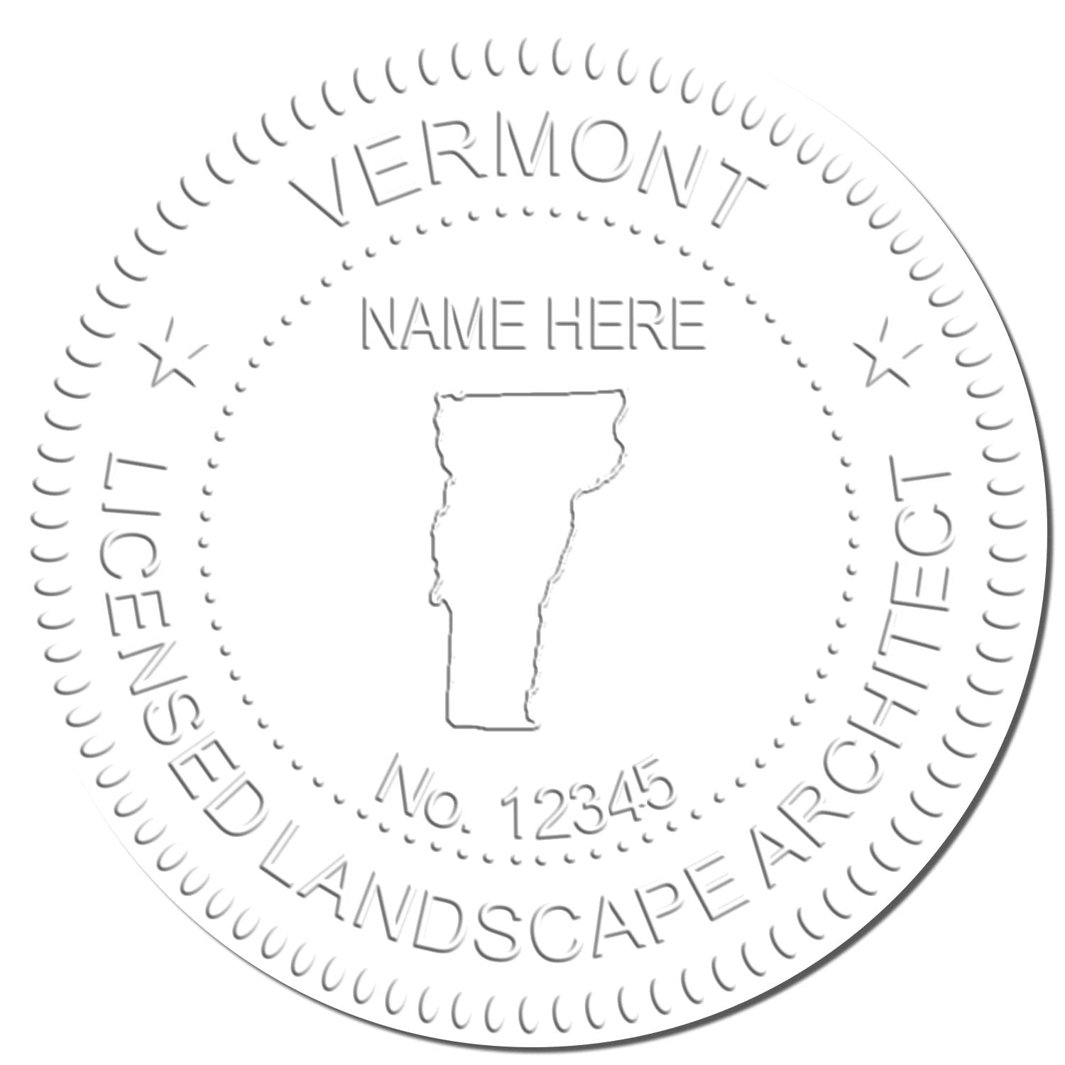 Vermont Landscape Architect Seal Embosser - Extended Long Reach, Size 1-5/8 - Ideal for Vermont Landscape Architects, Architect Seal Stamp for Vermont Landscaping Designs, VT Professional Stamp - Image 4
