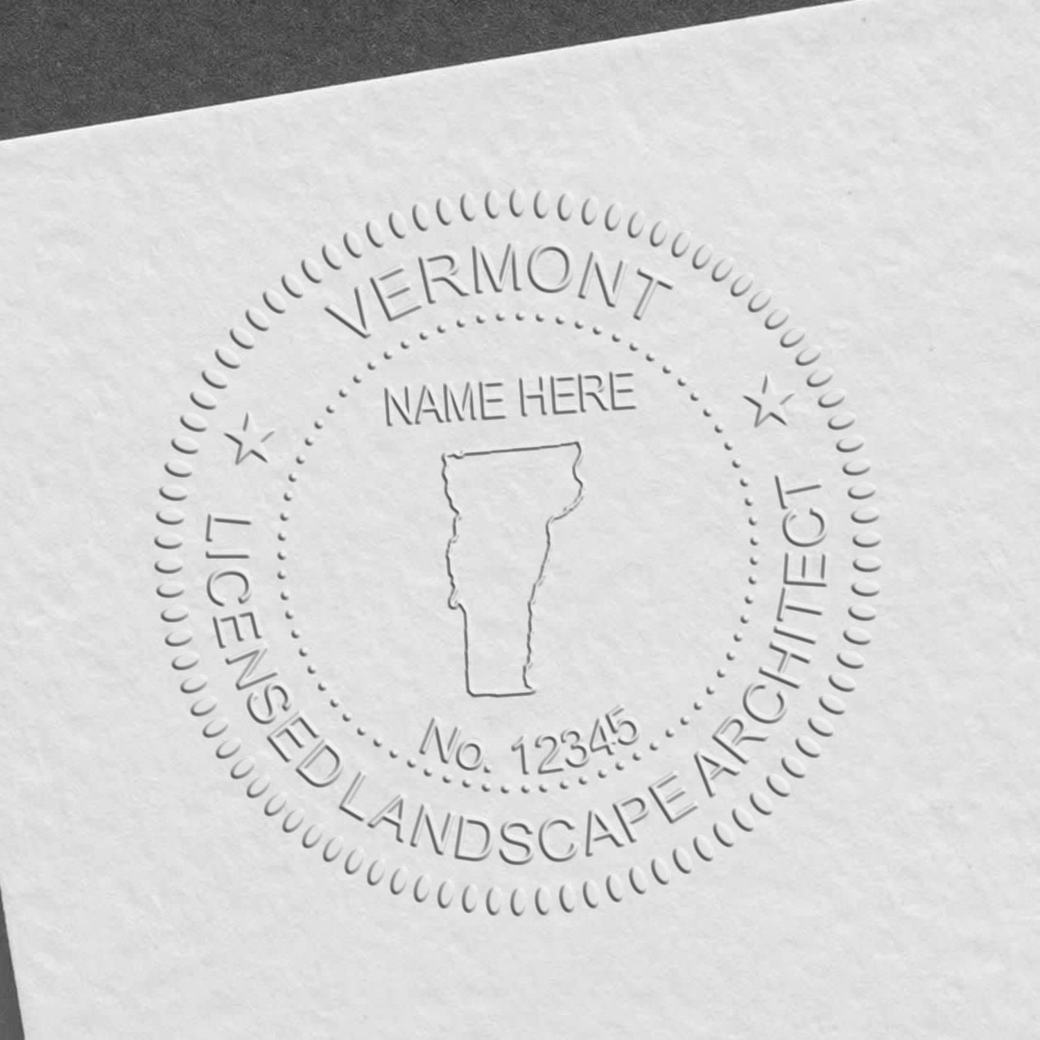 Vermont Landscape Architect Seal Embosser - Extended Long Reach, Size 1-5/8 - Ideal for Vermont Landscape Architects, Architect Seal Stamp for Vermont Landscaping Designs, VT Professional Stamp - Image 6