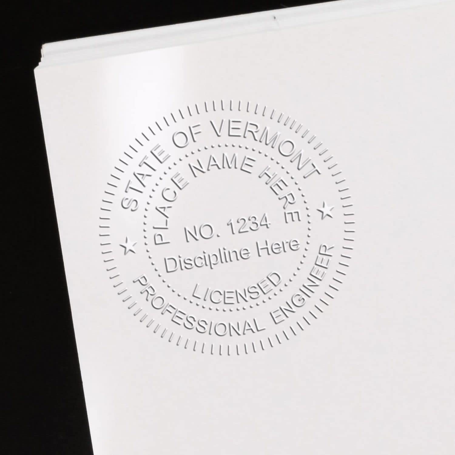 Vermont PE Seal - Premium Grey Soft VT Licensed Professional Engineer Seal, Ideal for Vermont Professional Engineers, 1-5/8 Size - Enhance Your Professional Documents, Vermont VT Engineer Seal