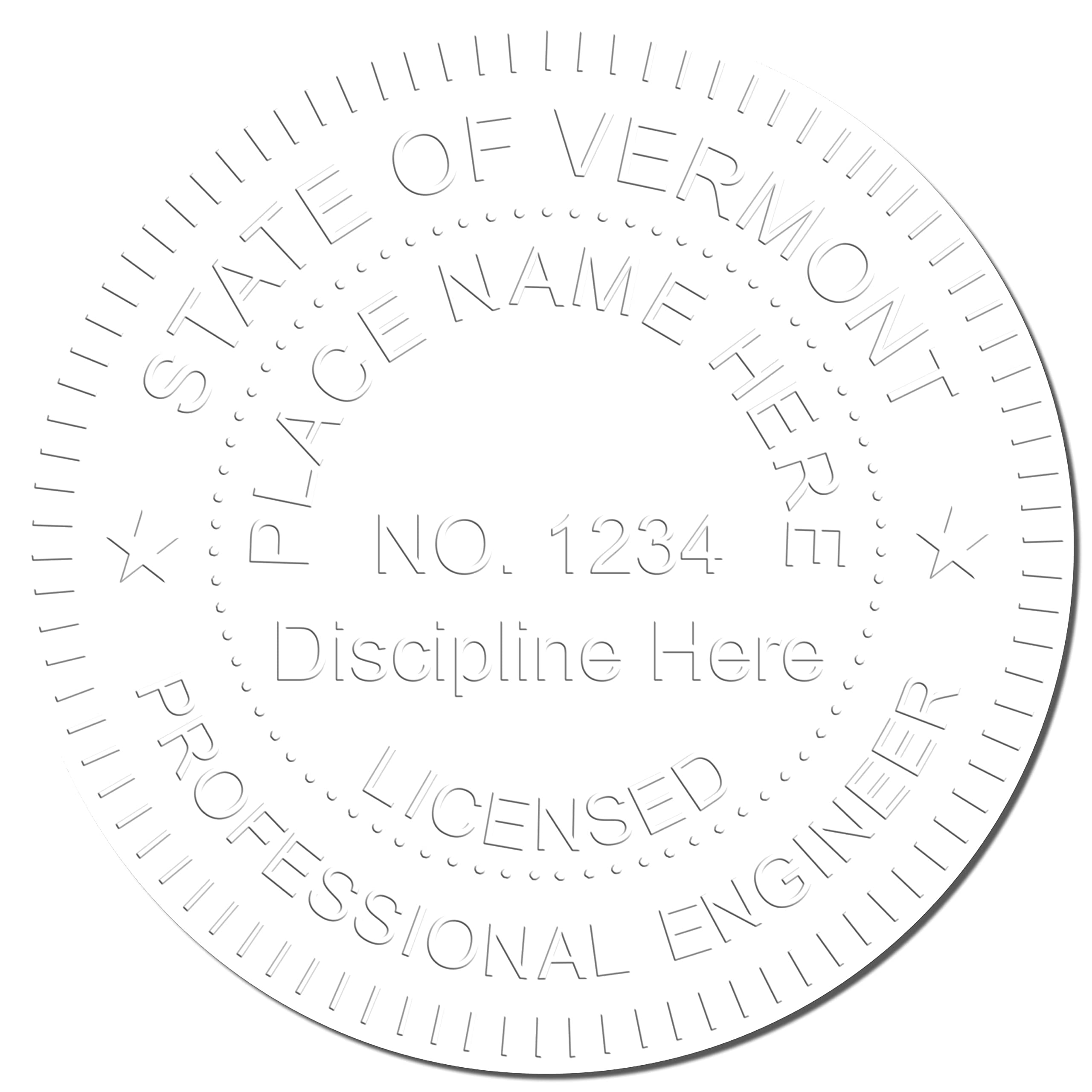 Vermont PE Seal - Premium Grey Soft VT Licensed Professional Engineer Seal, Ideal for Vermont Professional Engineers, 1-5/8 Size - Enhance Your Professional Documents, Vermont VT Engineer Seal - Image 4