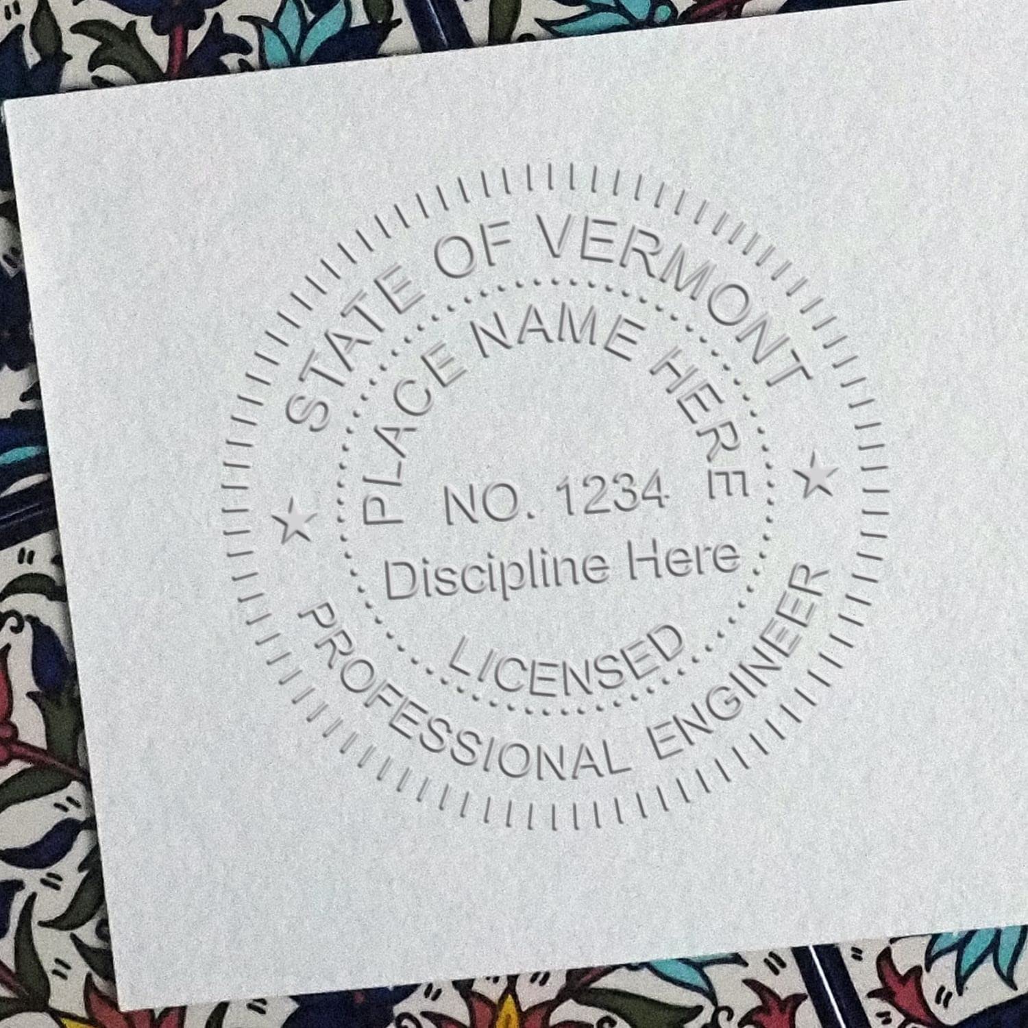 Vermont PE Seal - Premium Grey Soft VT Licensed Professional Engineer Seal, Ideal for Vermont Professional Engineers, 1-5/8 Size - Enhance Your Professional Documents, Vermont VT Engineer Seal - Image 6