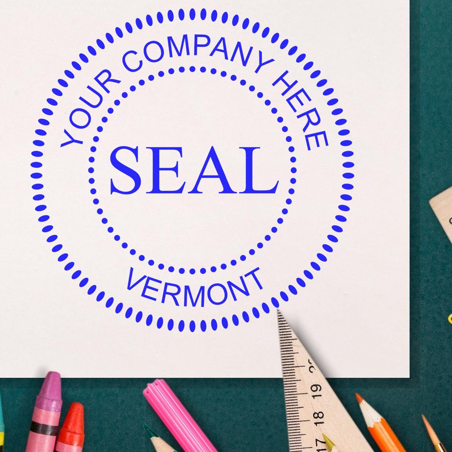 Vermont Self-Inking Corporate Seal Stamp, 1-5/8 Size, Vermont Company Stamp, Personalized, Personalized Incorporation Stamp, Personalized Corporate Stamp, Self-Ink Stamp, VT Stamp - Image 6