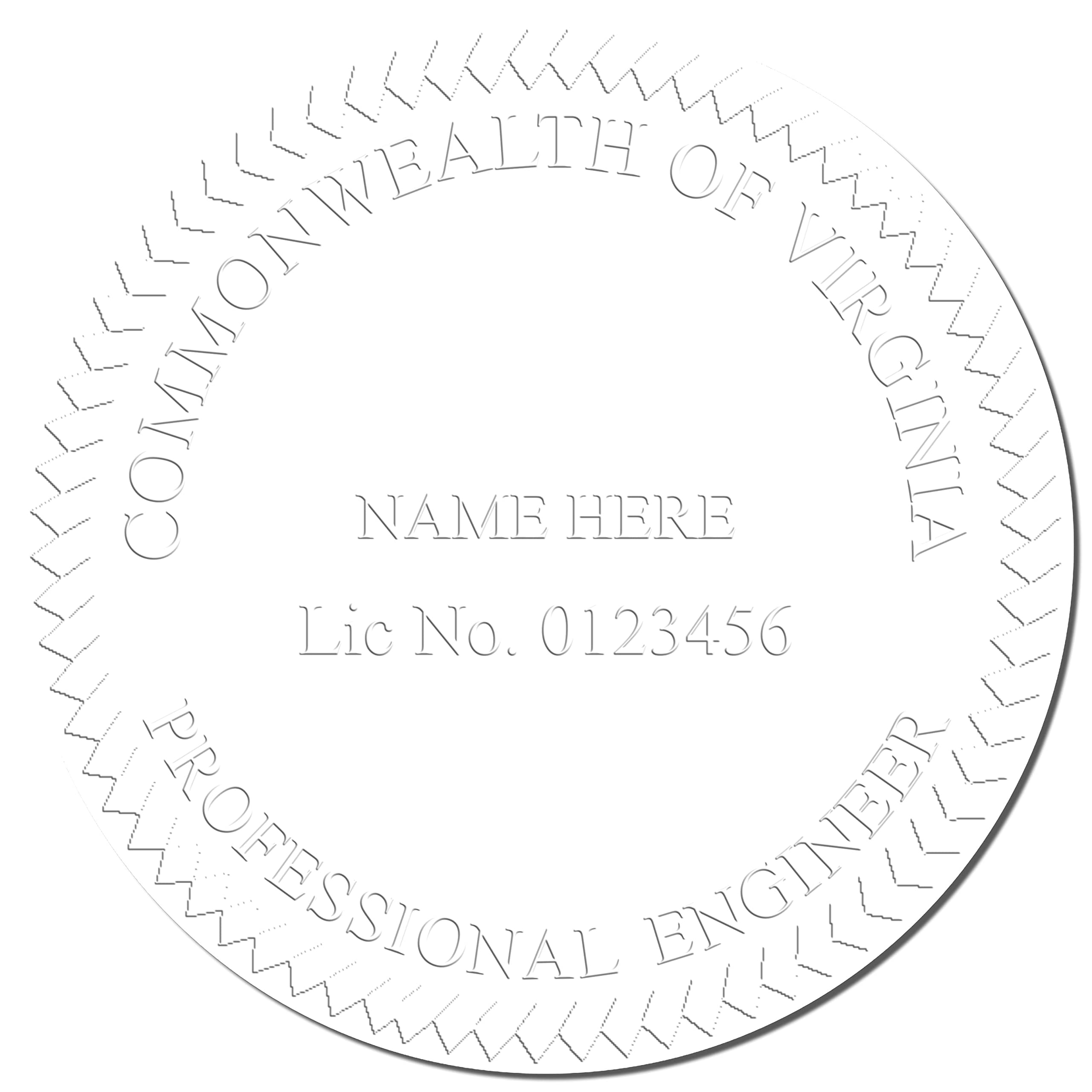 Virginia PE Seal - 2" Size, Grey Soft Professional Engineer Stamp, Ideal VA Professional Engineer Seal for Licensed Virginia Professional Engineers, Engineer Seal Virginia, PE Seal VA - Image 4