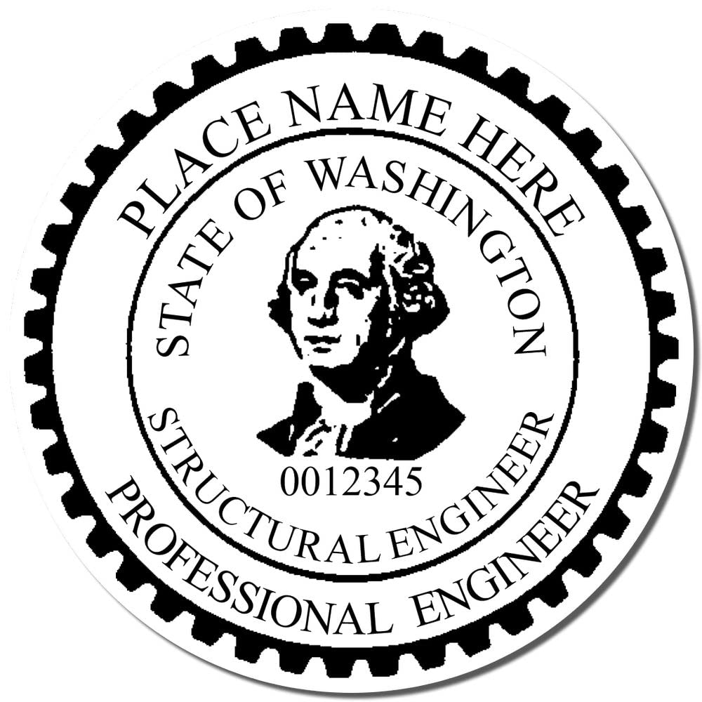 Washington Structural Engineer Stamp, Self-Inking PE Stamp, Professional Quality for Washington Structural Engineers, 1-3/4 Size, for Washington Professional Structural Engineer Use - Image 4