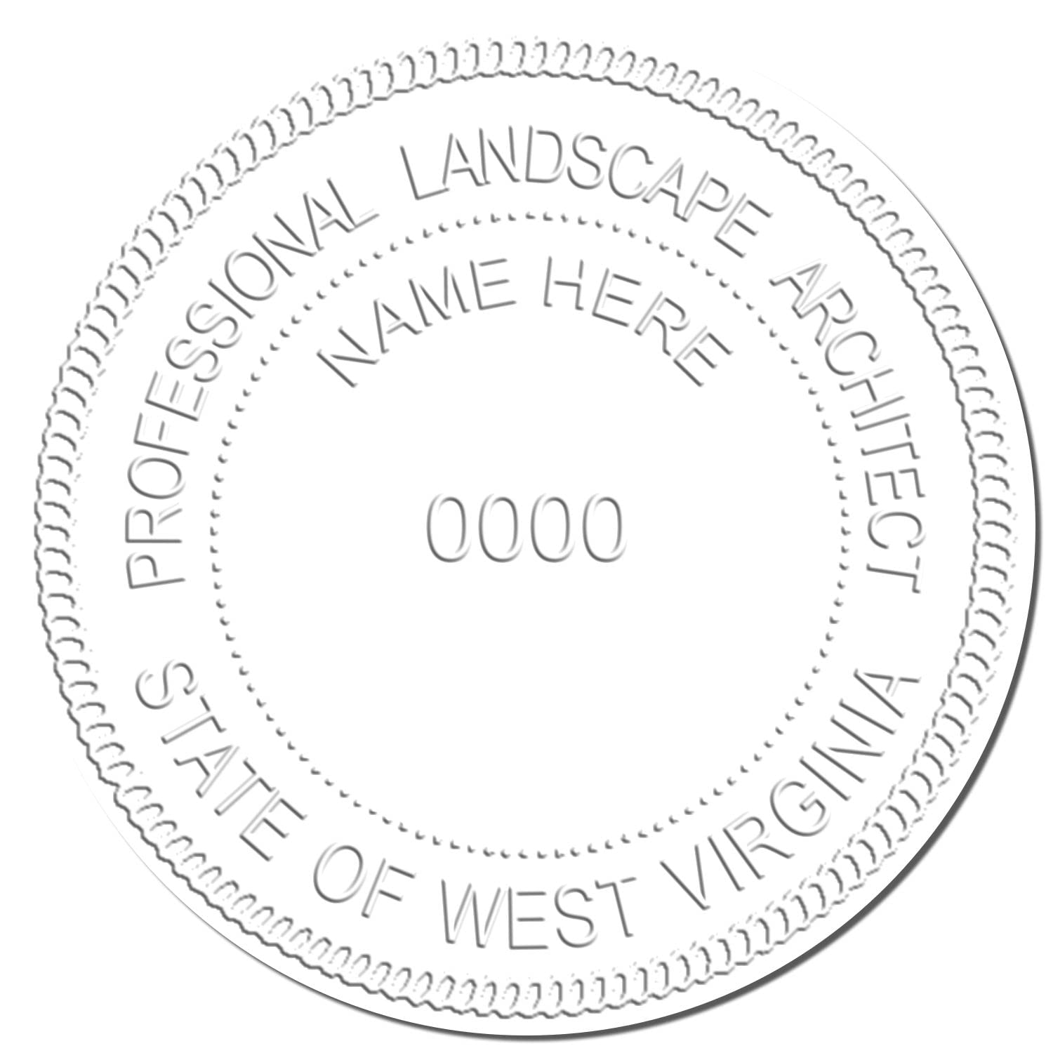 West Virginia Landscape Architect Seal - Professional Black Hybrid Embossed Stamp, Size 1-5/8 - Ideal for Landscape Architects in WV, Professional Seal WV - West Virginia Landscape Architecture - Image 4