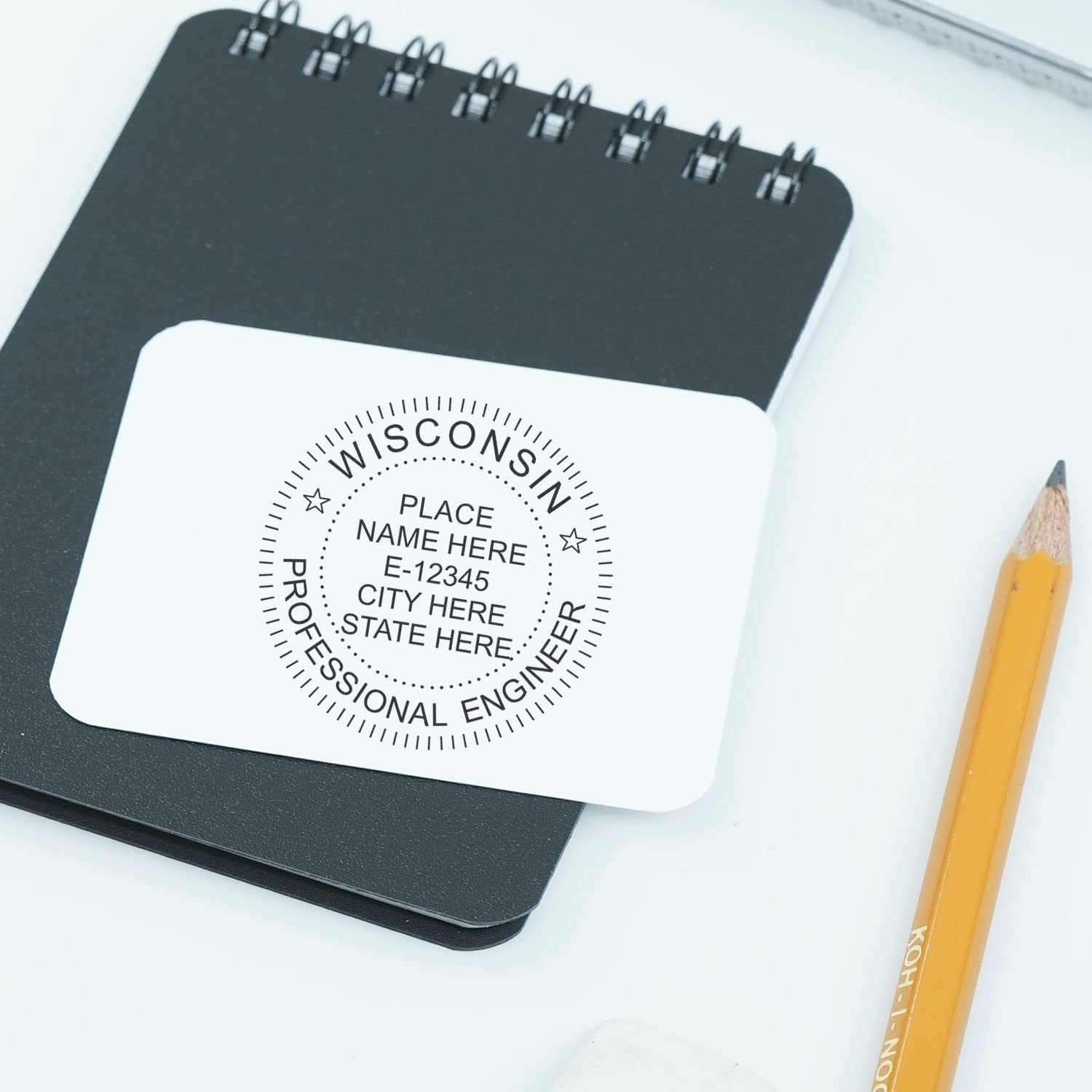 Wisconsin Engineer Stamp, Self-Inking PE Stamp for Wisconsin Professional Engineer, Convenient Size 1-5/8, Ideal for Official Documentation - Wisconsin PE Stamp, Engineer Stamp Self-Inking - Image 6