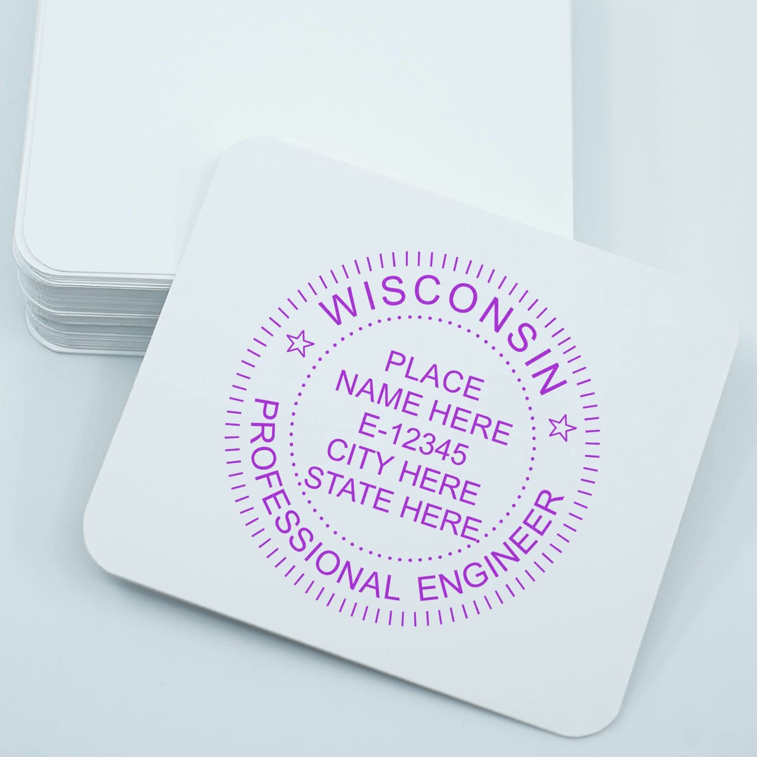 Wisconsin Engineer Stamp, Self-Inking PE Stamp for Wisconsin Professional Engineer, Convenient Size 1-5/8, Ideal for Official Documentation - Wisconsin PE Stamp, Engineer Stamp Self-Inking - Image 7
