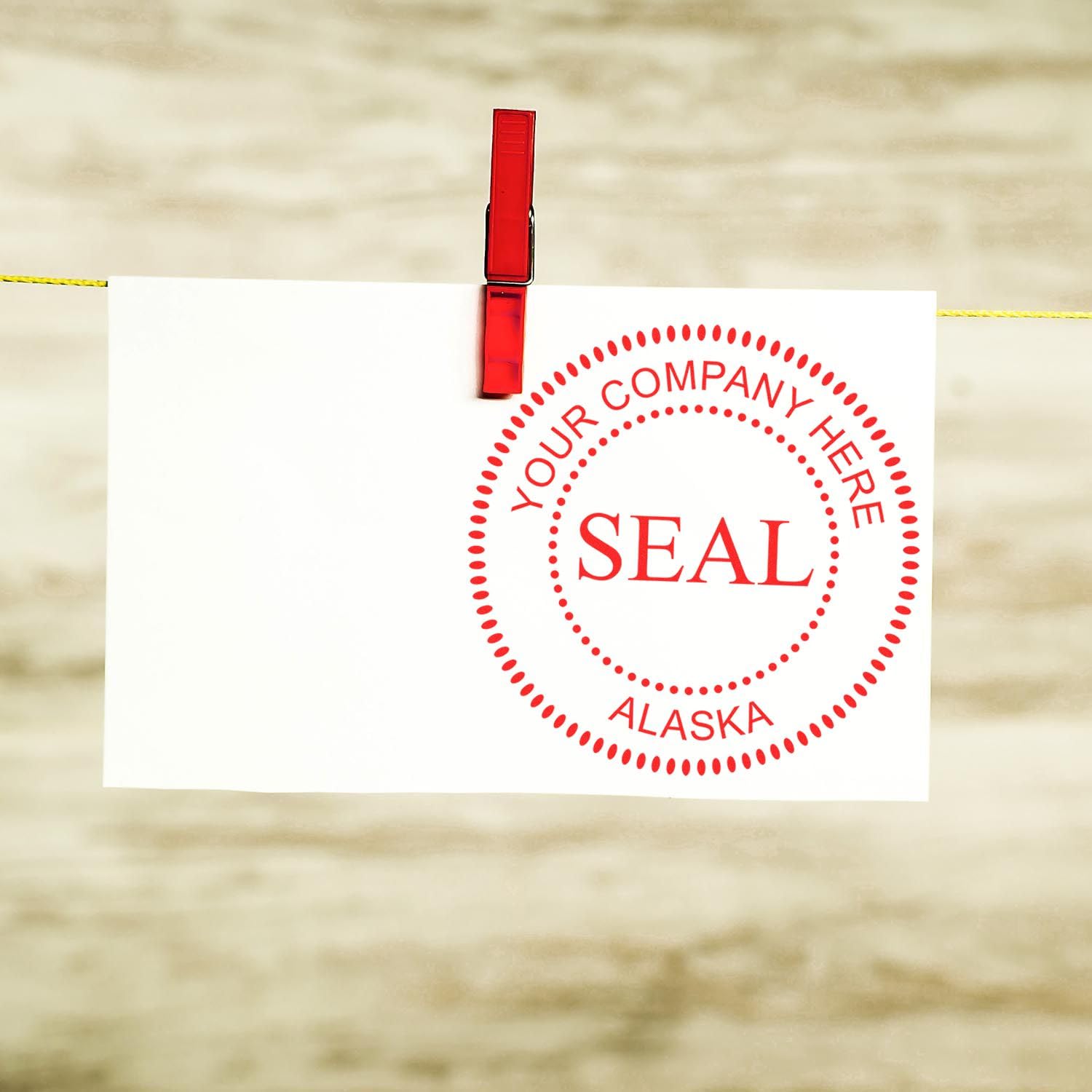 Wood Handle Alaska Corporate Seal Rubber Stamp, C-Corp Seal or S-Corp Seal, 1-5/8, Uses Stamp Pad, AK Corporate Stamp, Custom Business Company Stamp, Customized Company Inking Stamp, AK Stamp - Image 7