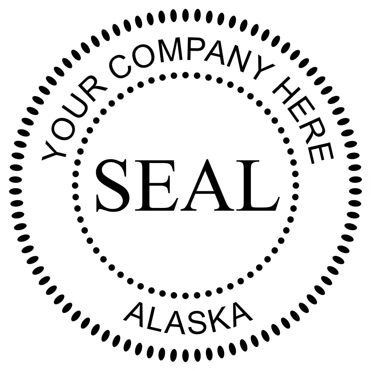 Wood Handle Alaska Corporate Seal Rubber Stamp, C-Corp Seal or S-Corp Seal, 1-5/8, Uses Stamp Pad, AK Corporate Stamp, Custom Business Company Stamp, Customized Company Inking Stamp, AK Stamp - Image 8