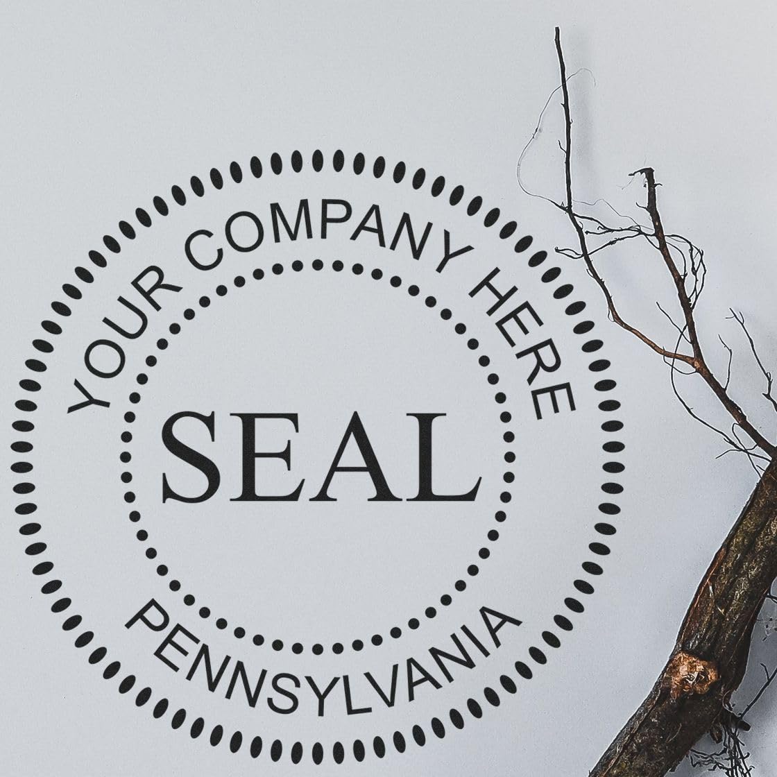 Wood Handle Pennsylvania Corporate Seal Rubber Stamp, C-Corp Seal or S-Corp Seal, 1-5/8, Uses Stamp Pad, PA Corporate Stamp, Custom Made Corporate Stamp, Custom Made Company Inking Stamp, PA Stamp - Image 4