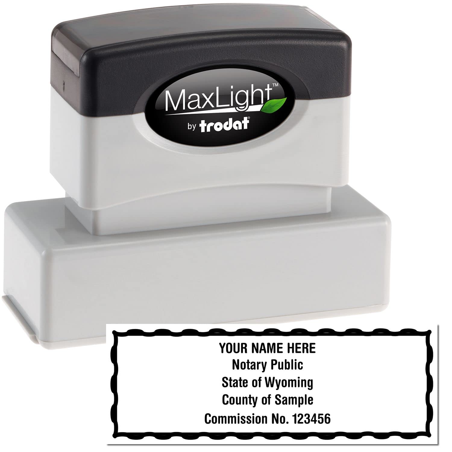 Wyoming Notary Stamps Kit with MaxLight Pre-Inked Stamps, Press and Print, Includes Notarial Record Book, Rectangular Notary Stamp and Acknowledgement Stamp, Notary Supplies Wyoming - Image 3