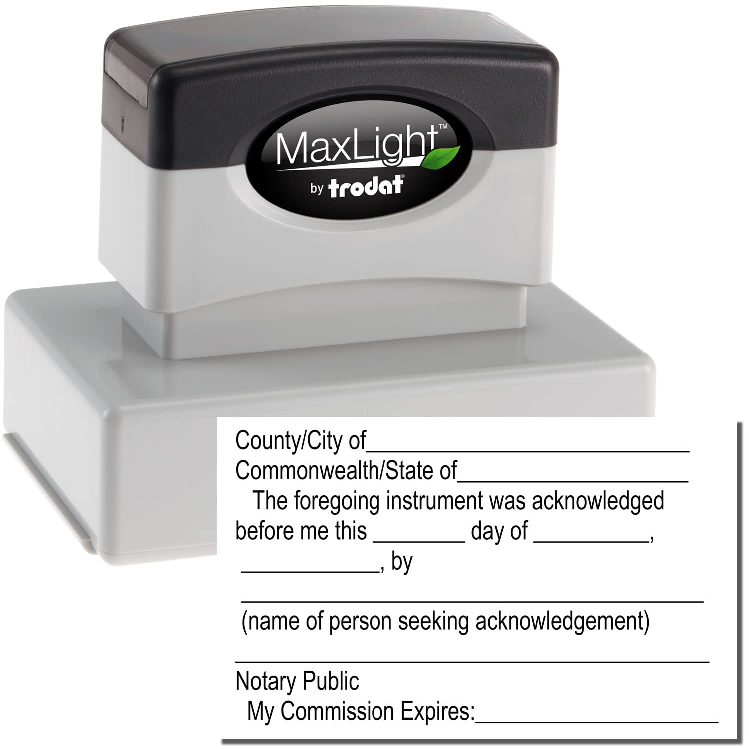 Wyoming Notary Stamps Kit with MaxLight Pre-Inked Stamps, Press and Print, Includes Notarial Record Book, Rectangular Notary Stamp and Acknowledgement Stamp, Notary Supplies Wyoming - Image 5