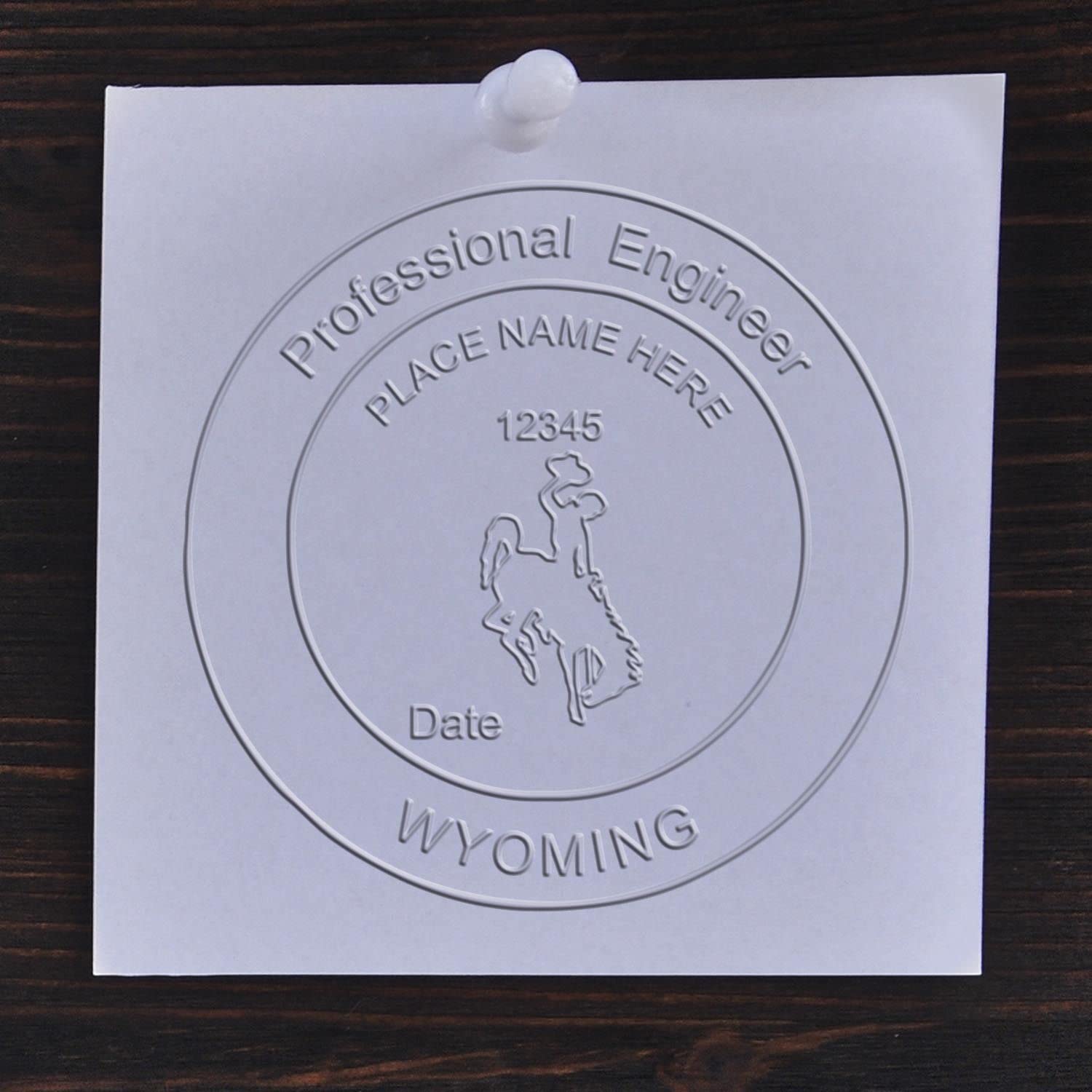 Premium Black Hybrid Wyoming Professional Engineering Embosser - Ideal for Wyoming Engineers, Size 1-7/8 - Wyoming PE Seal Embosser, for Official Use - Engineer Seal Wyoming WY, WY PE Seal - Image 6