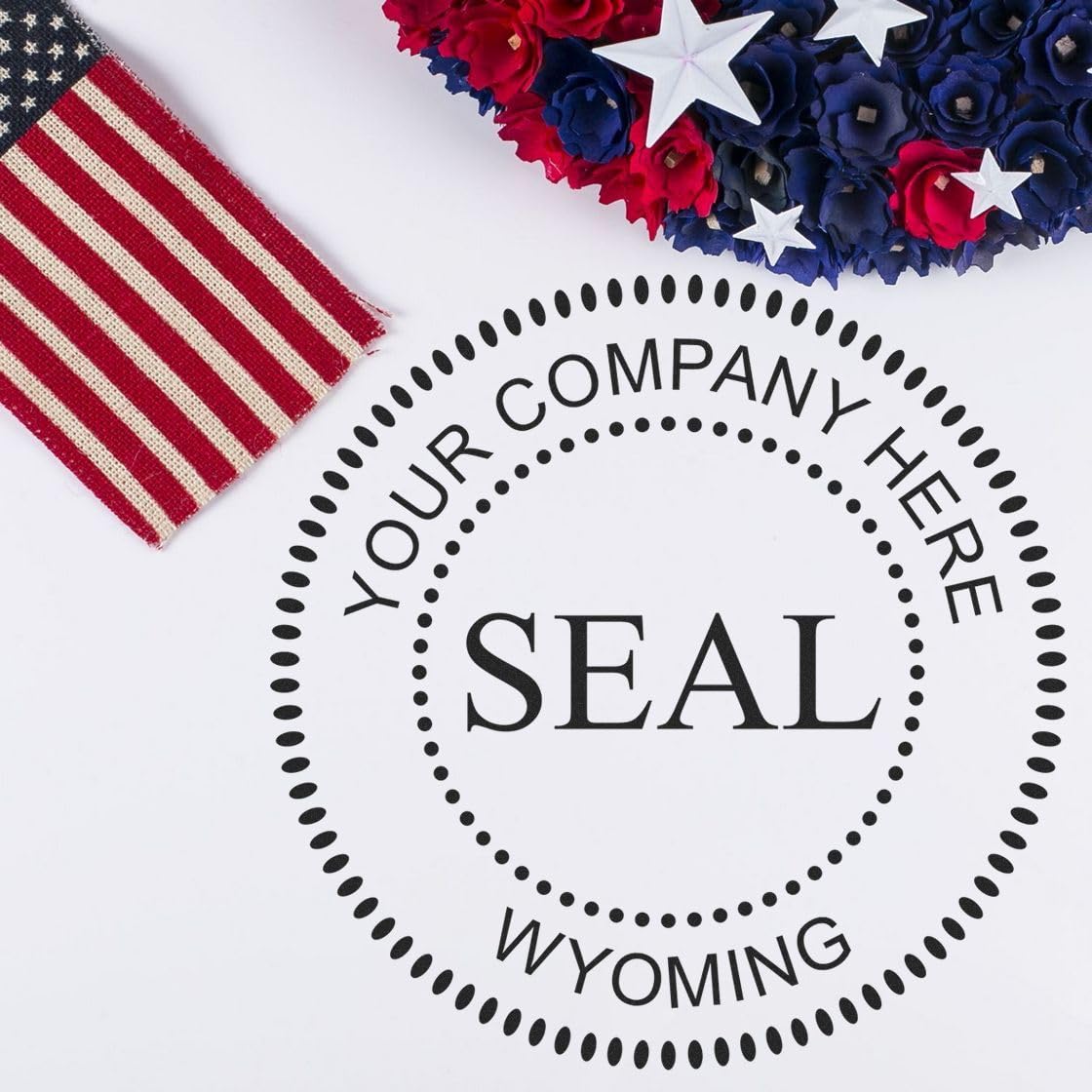 Wyoming Self-Inking Corporate Seal Stamp, 1-5/8 Size, Wyoming Company Stamp, Personalized, Custom Business Corporate Seal, Personalized Corporation Seal Stamp, Self-Ink Stamp, WY Stamp - Image 4