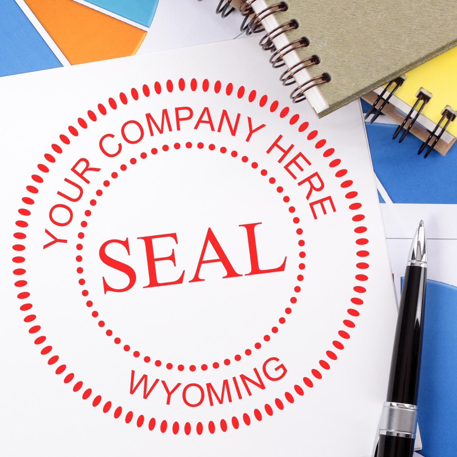 Wyoming Self-Inking Corporate Seal Stamp, 1-5/8 Size, Wyoming Company Stamp, Personalized, Custom Business Corporate Seal, Personalized Corporation Seal Stamp, Self-Ink Stamp, WY Stamp - Image 7